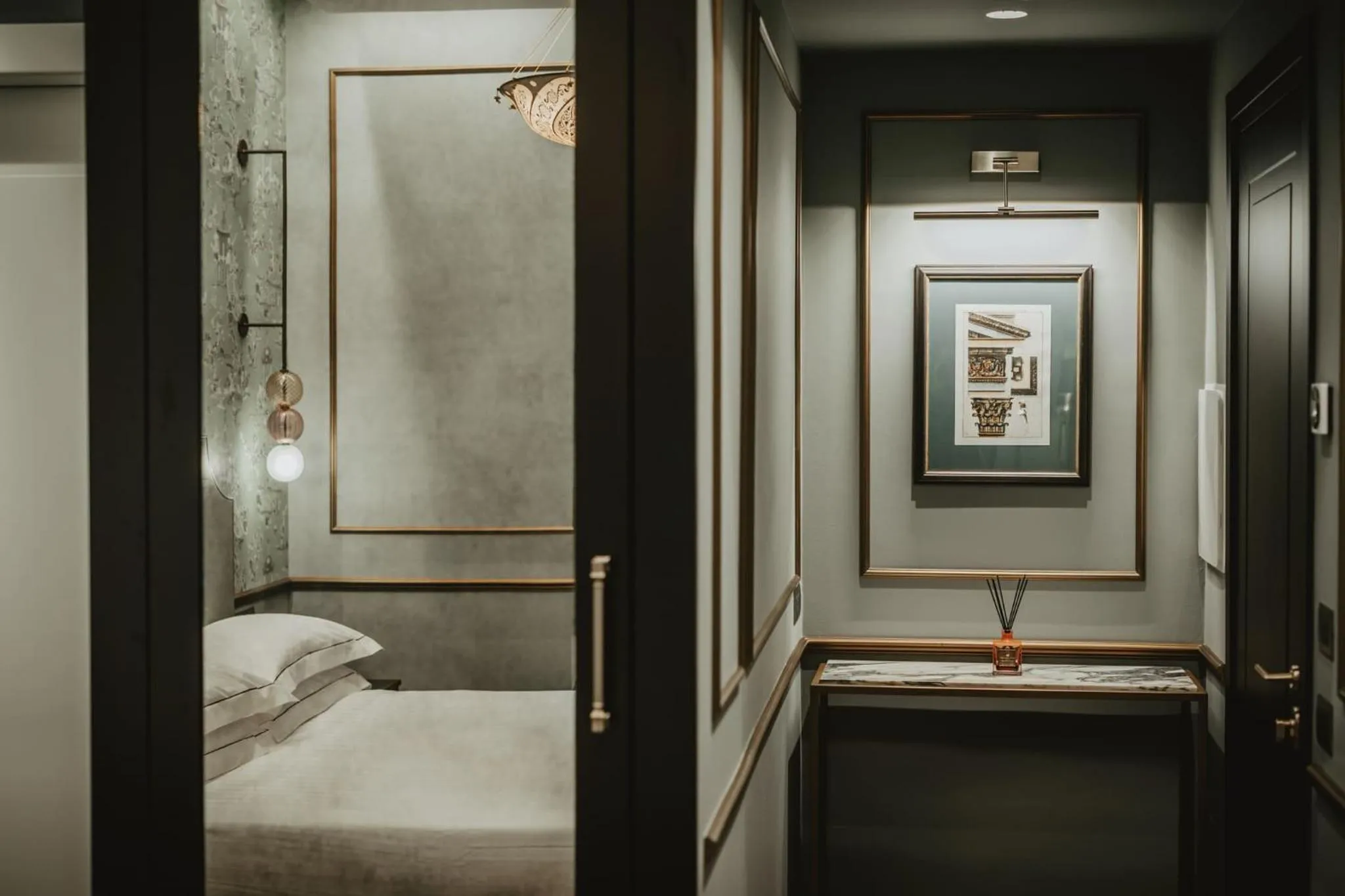 Bed in Hotel Giorgione