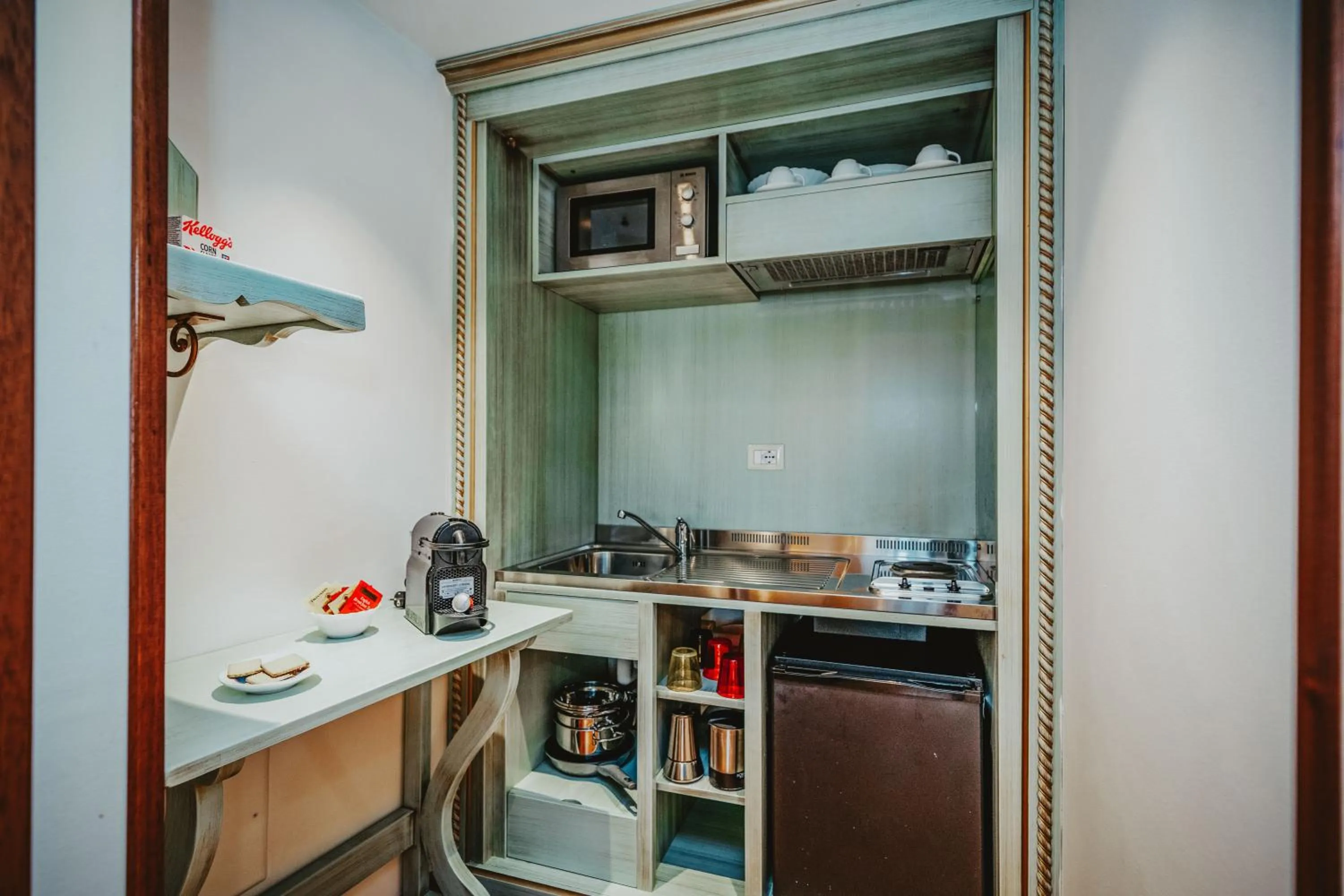 Kitchen or kitchenette in Hotel Giorgione