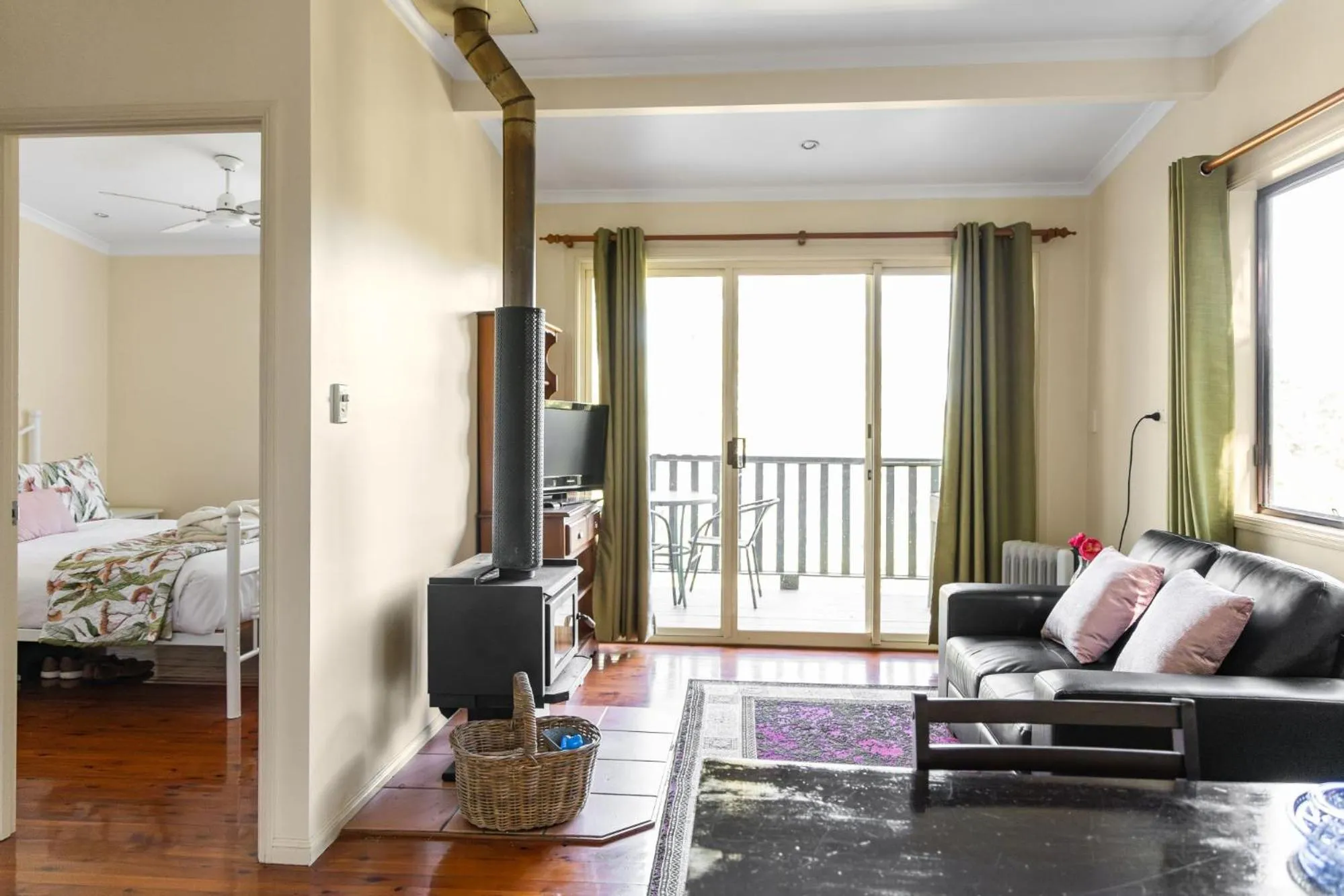 Seating area in Montville Country Cabins