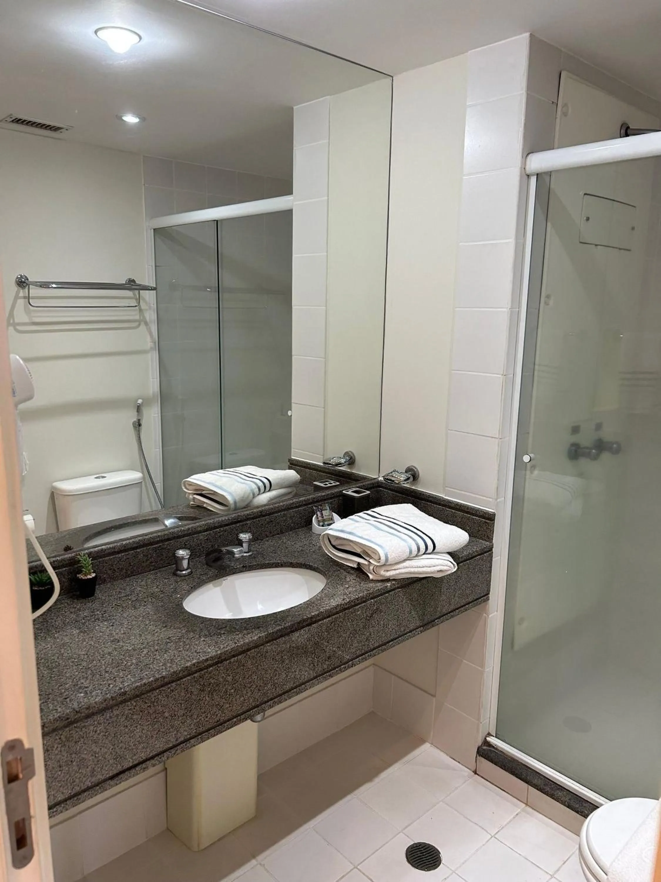 Toilet in Suite Luxo Flat Hotel Aeroporto Congonhas 1503