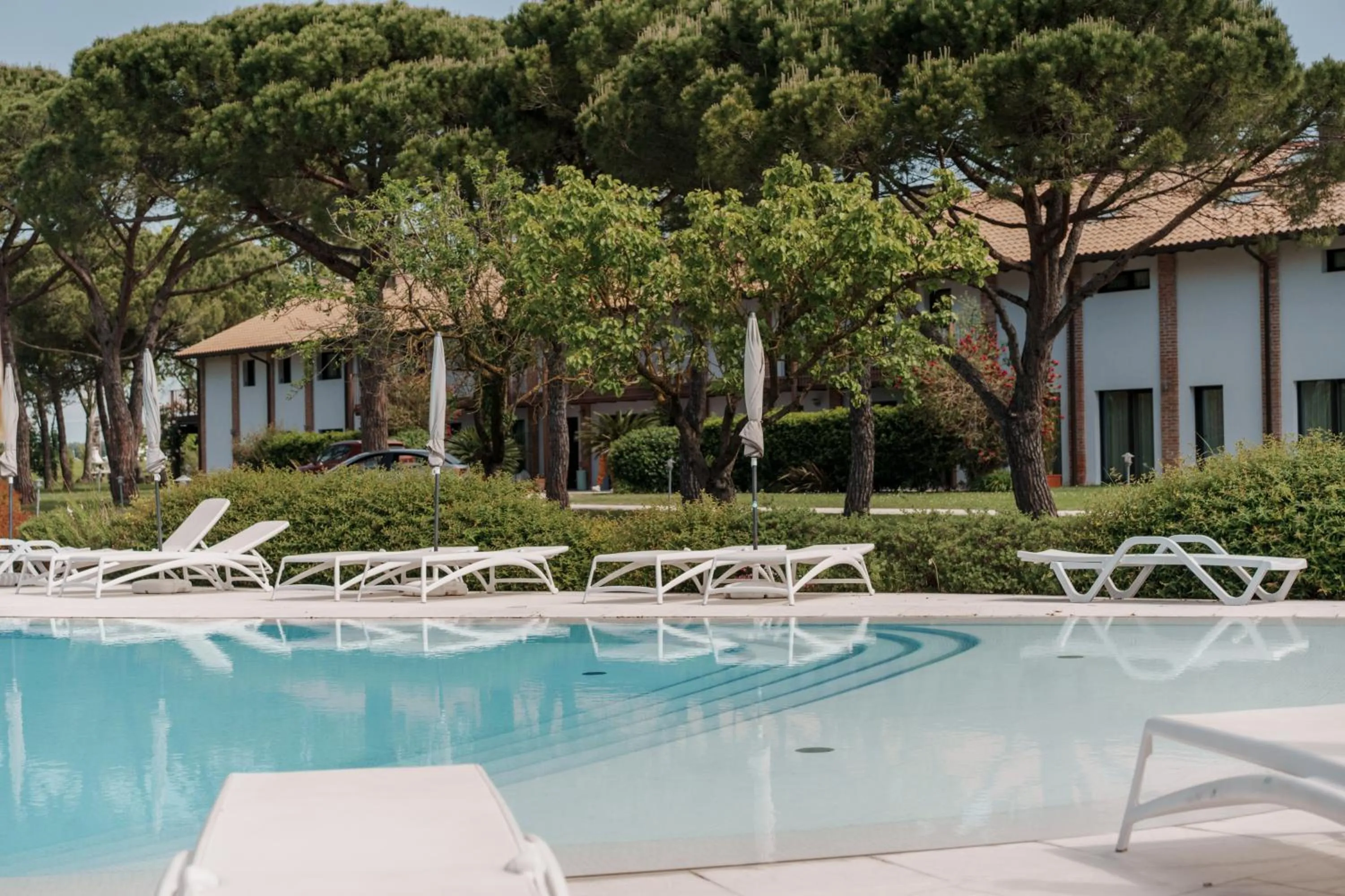 Pool view in Residenze Di La' Dal Fiume