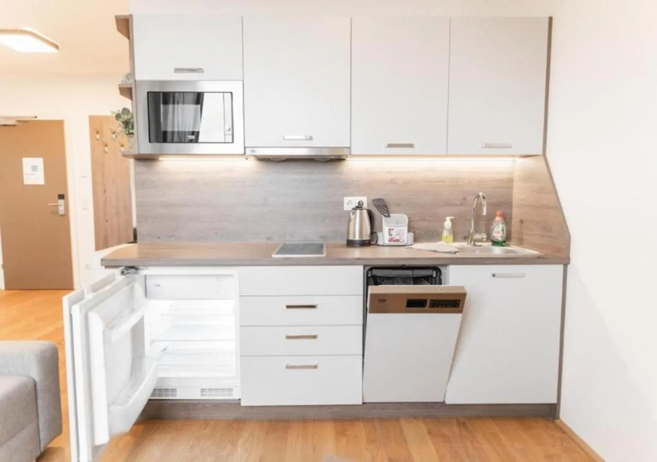 Kitchen or kitchenette in Hotel Triester