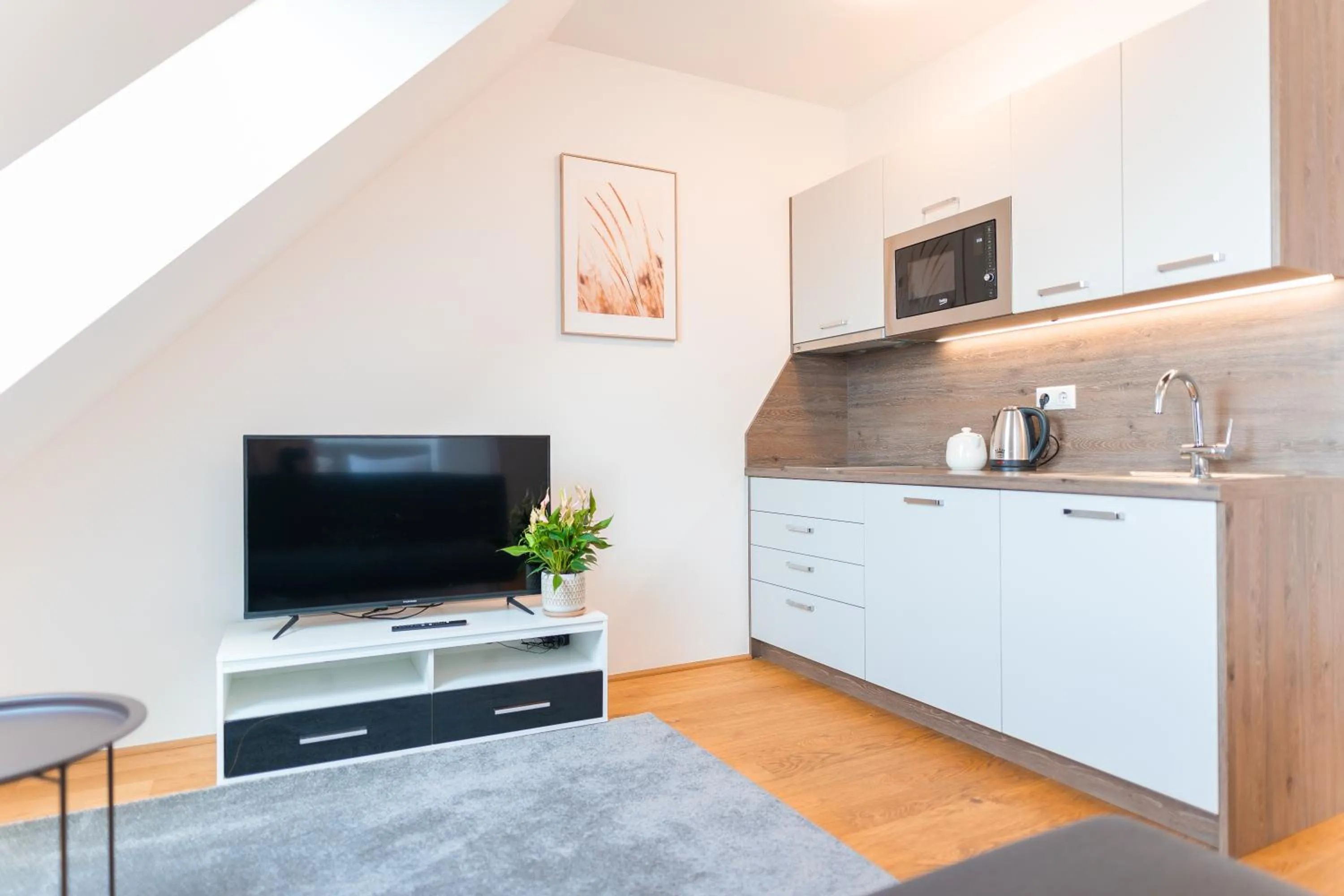 Kitchen or kitchenette in Hotel Triester