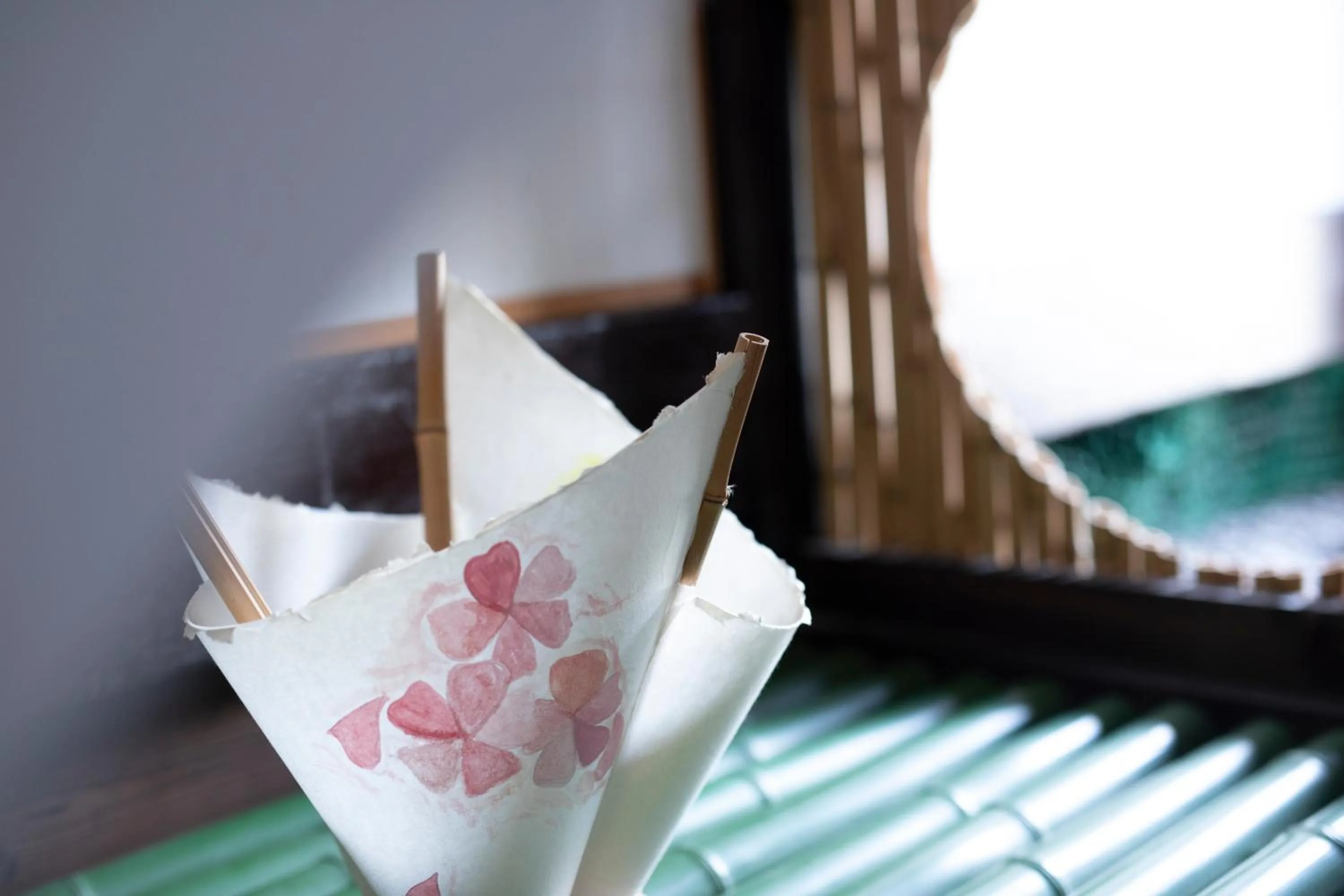 Decorative detail in naokonoza Bettei Umekoji