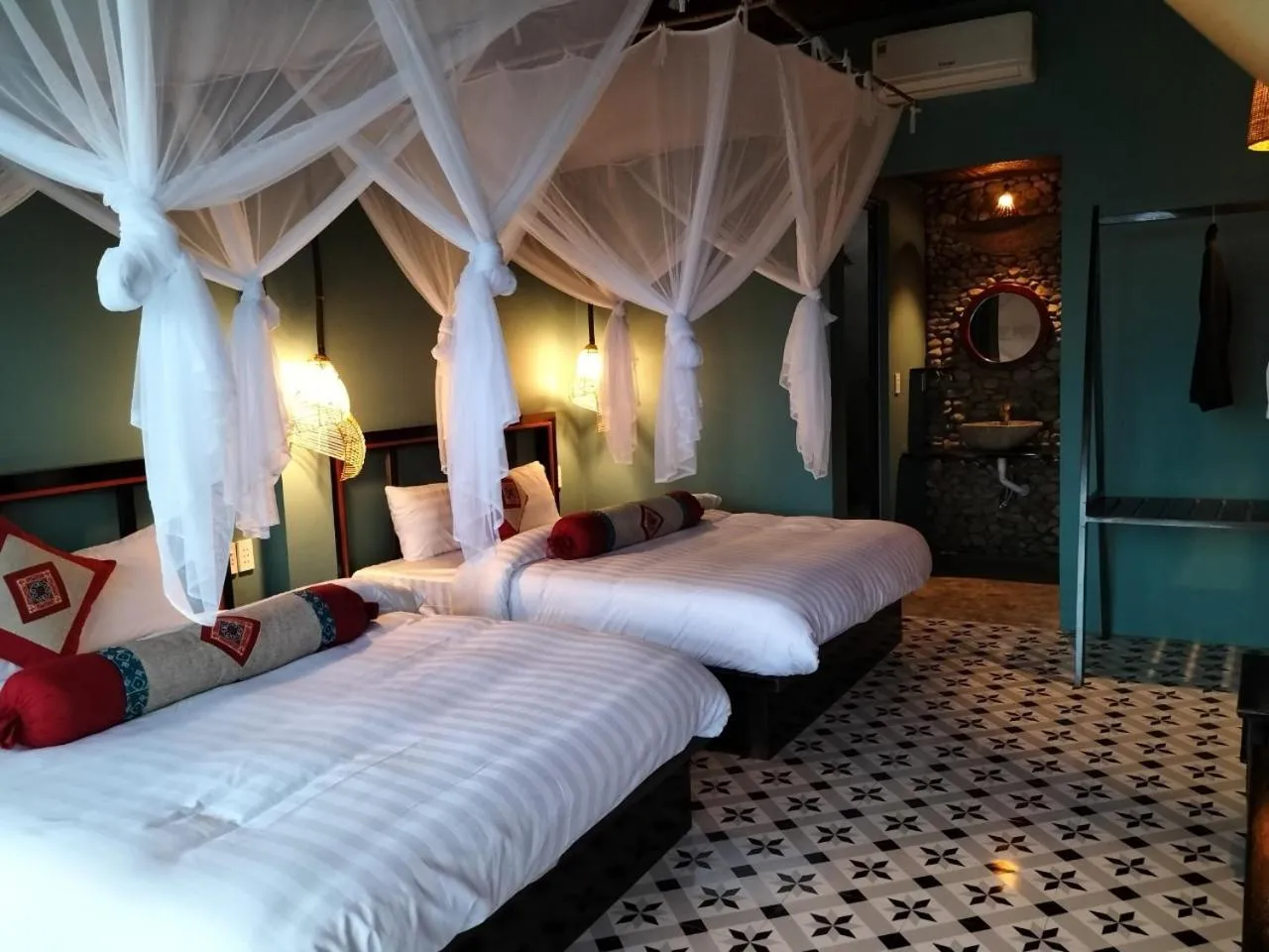 Bed in Pu Luong May Home & Cafe