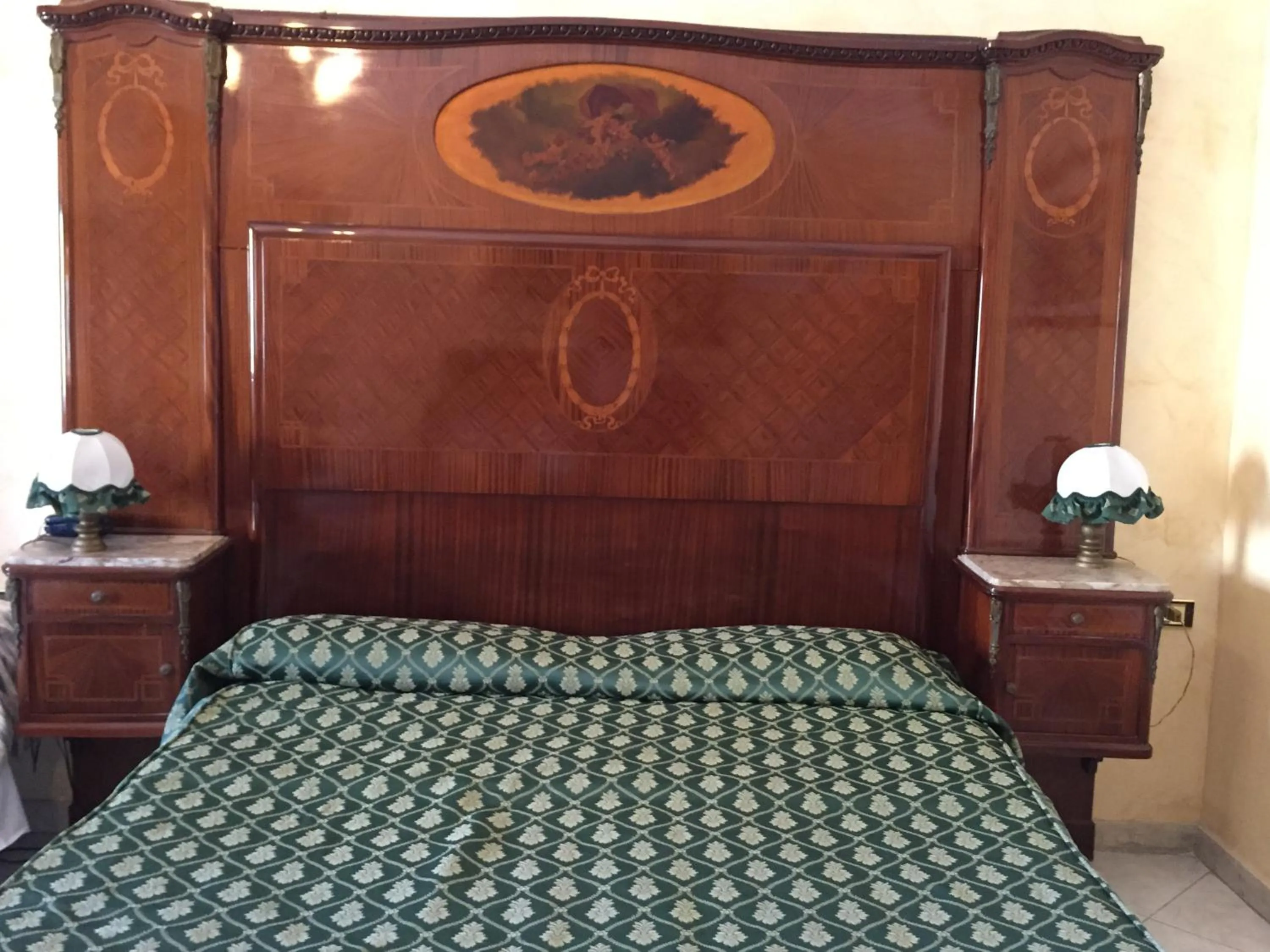 Decorative detail, Bed in Hotel Centrale Europa