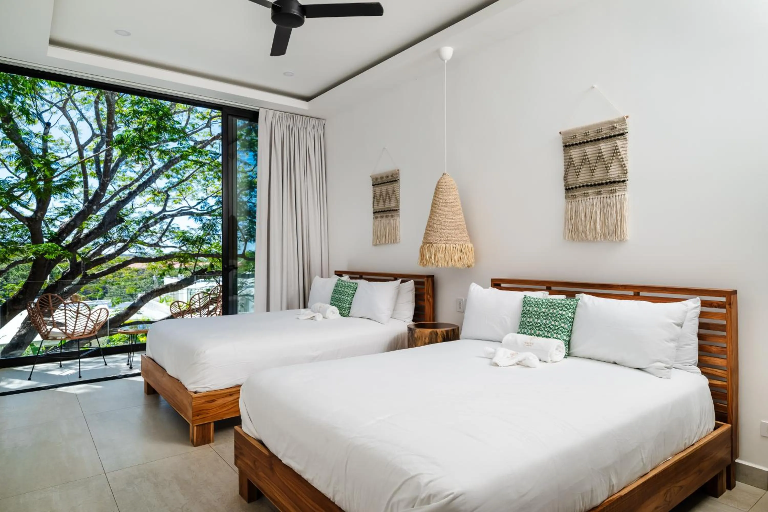 Bed in mVillas Luxury Villas with Beach Club Access & Sauna