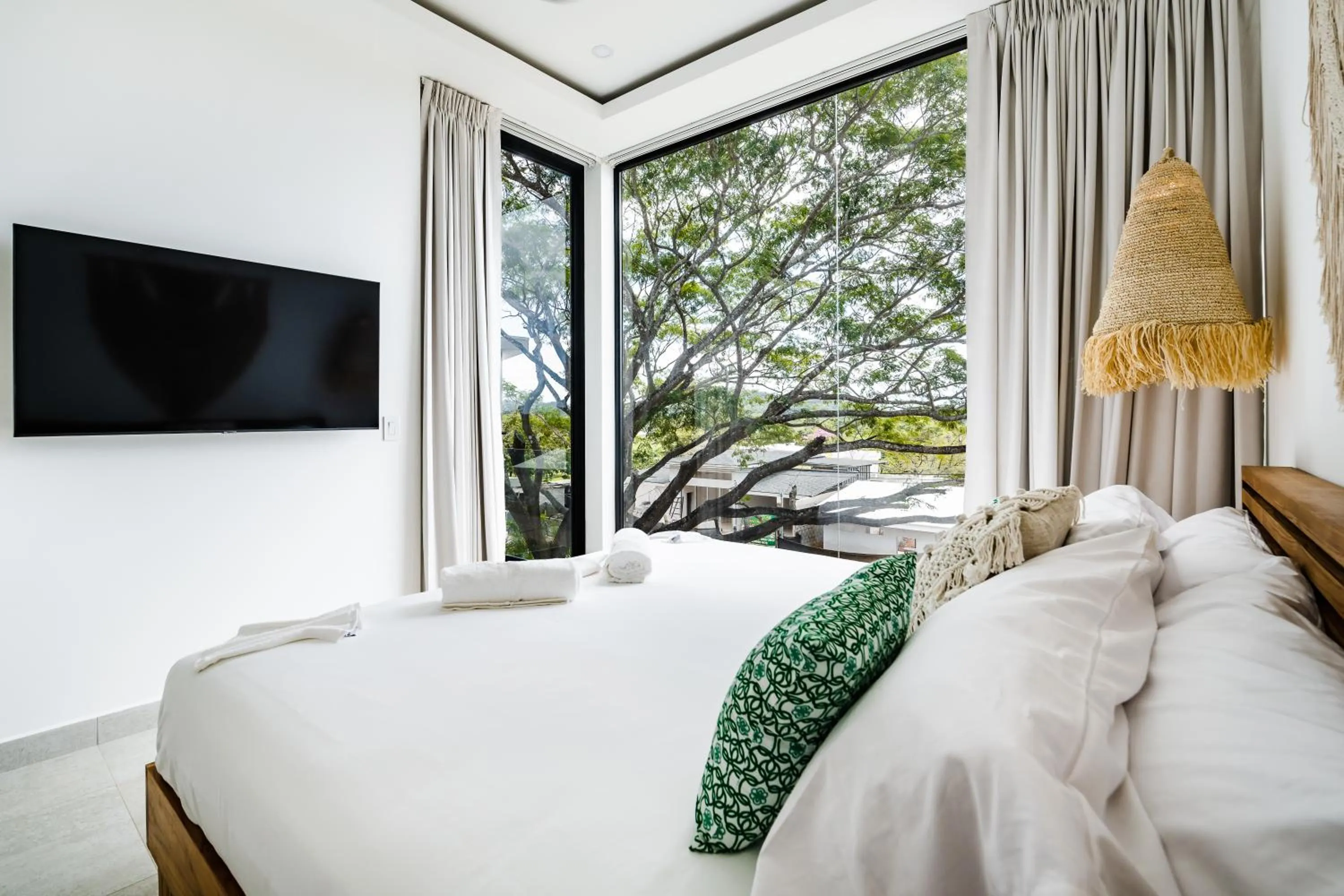 Bed in mVillas Luxury Villas with Beach Club Access & Sauna