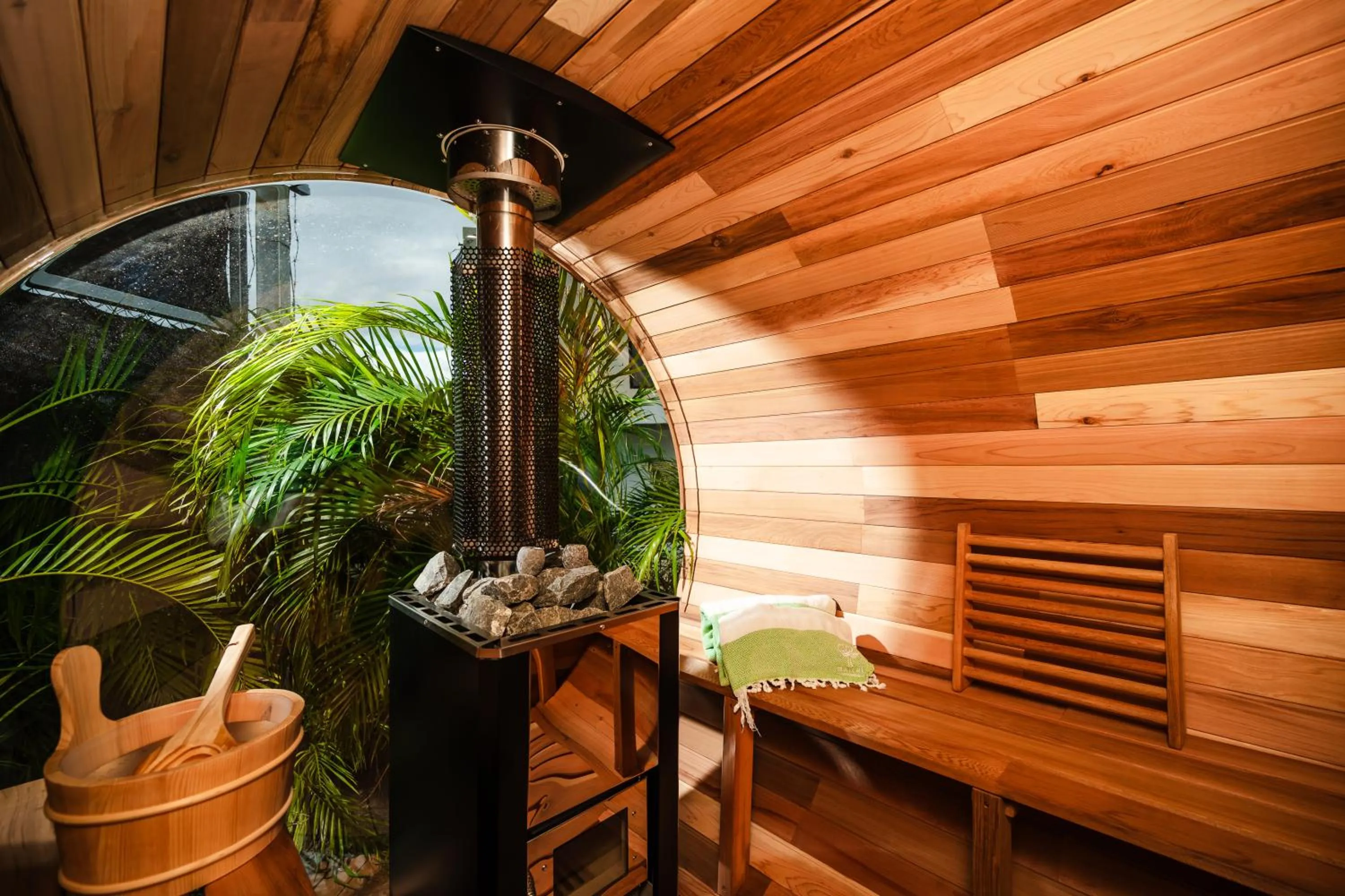 Sauna in mVillas Luxury Villas with Beach Club Access & Sauna
