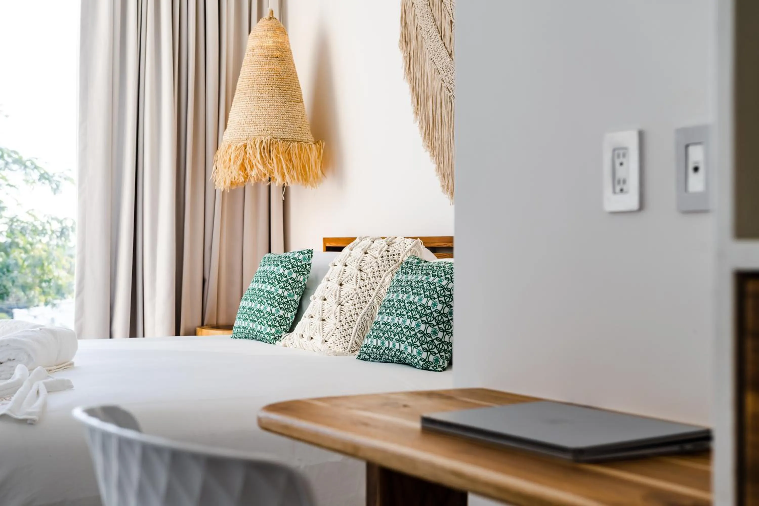 Bed in mVillas Luxury Villas with Beach Club Access & Sauna