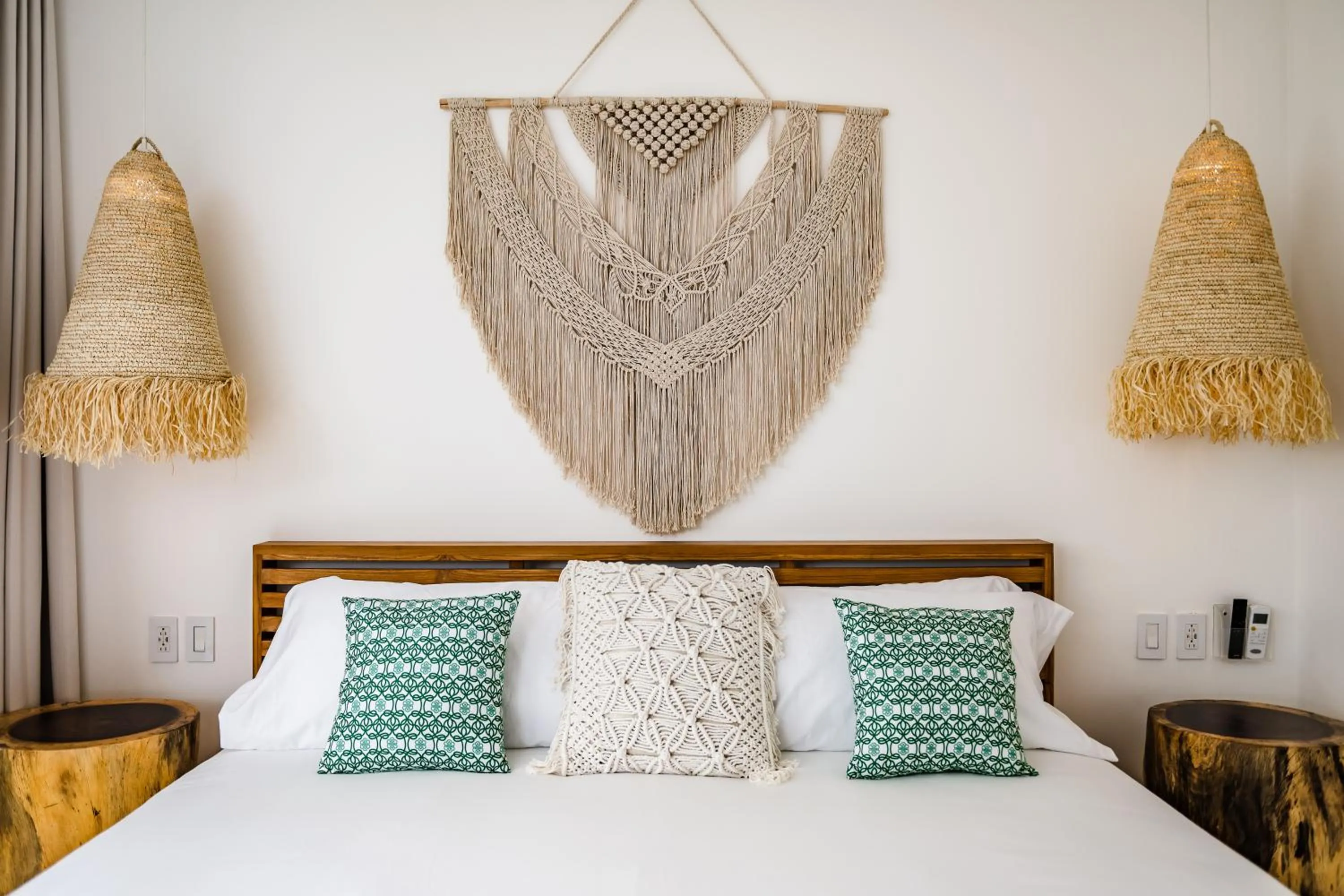 Bed in mVillas Luxury Villas with Beach Club Access & Sauna