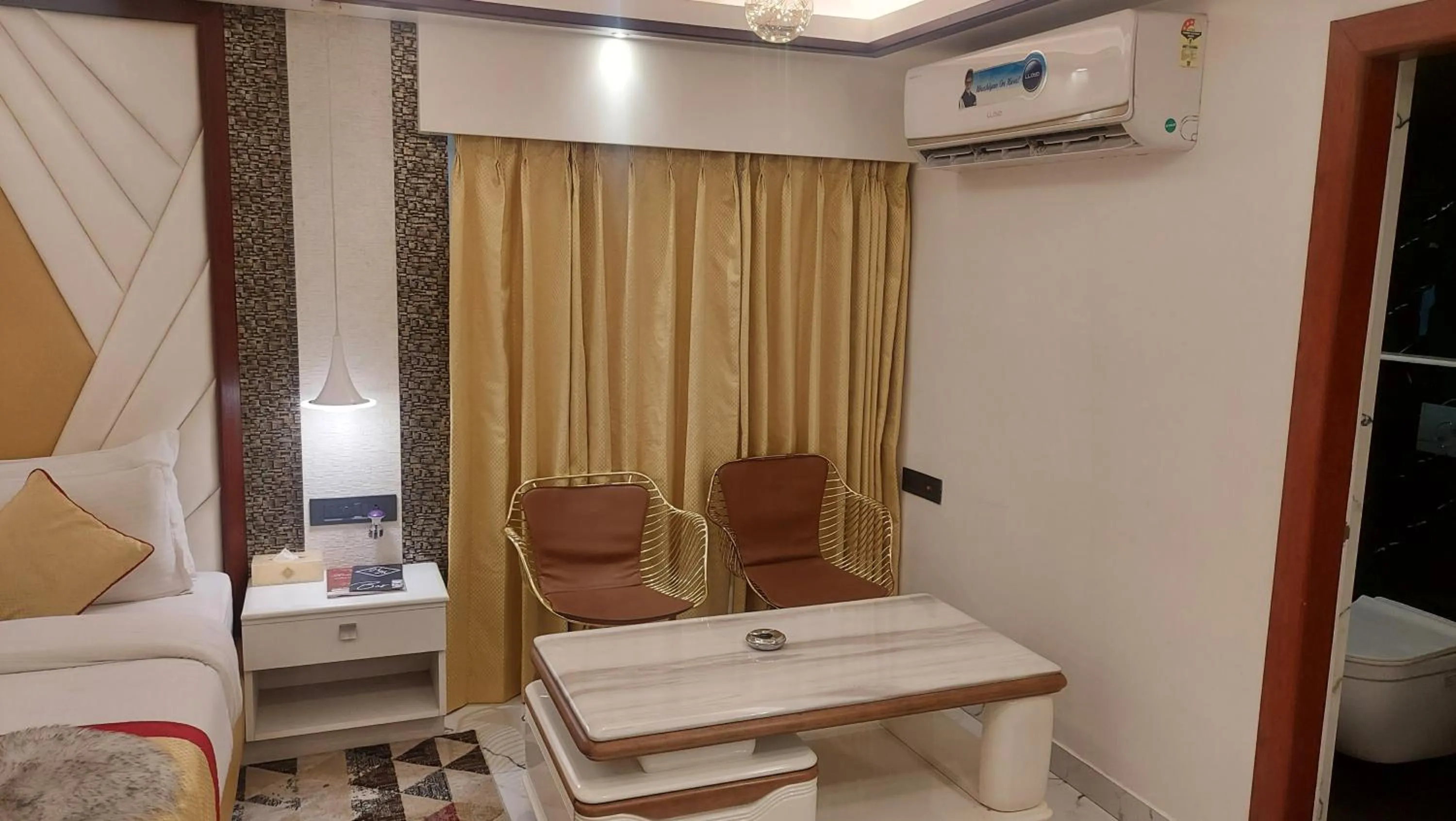 Seating area in Hotel Manila