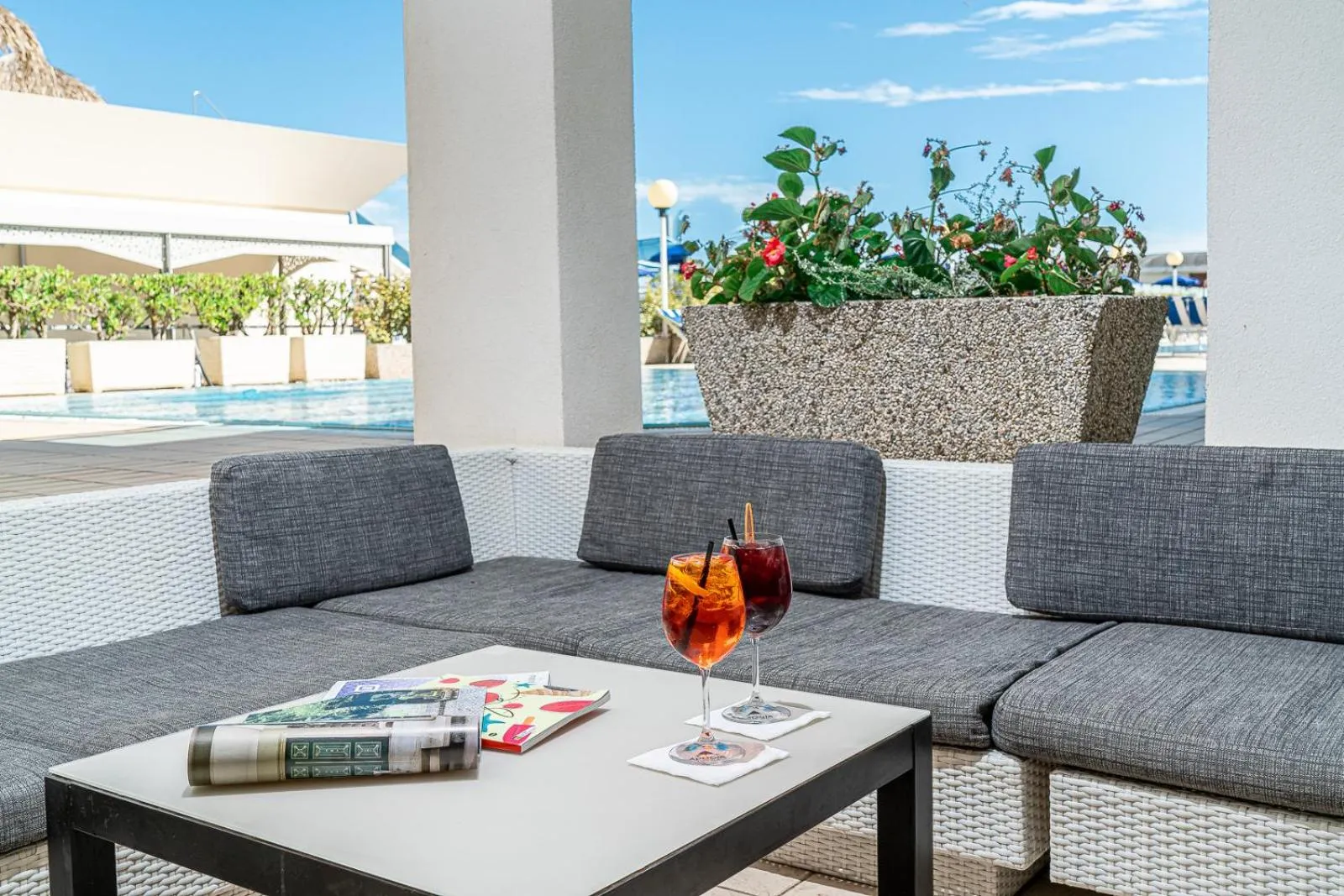 Patio in Hotel Palace