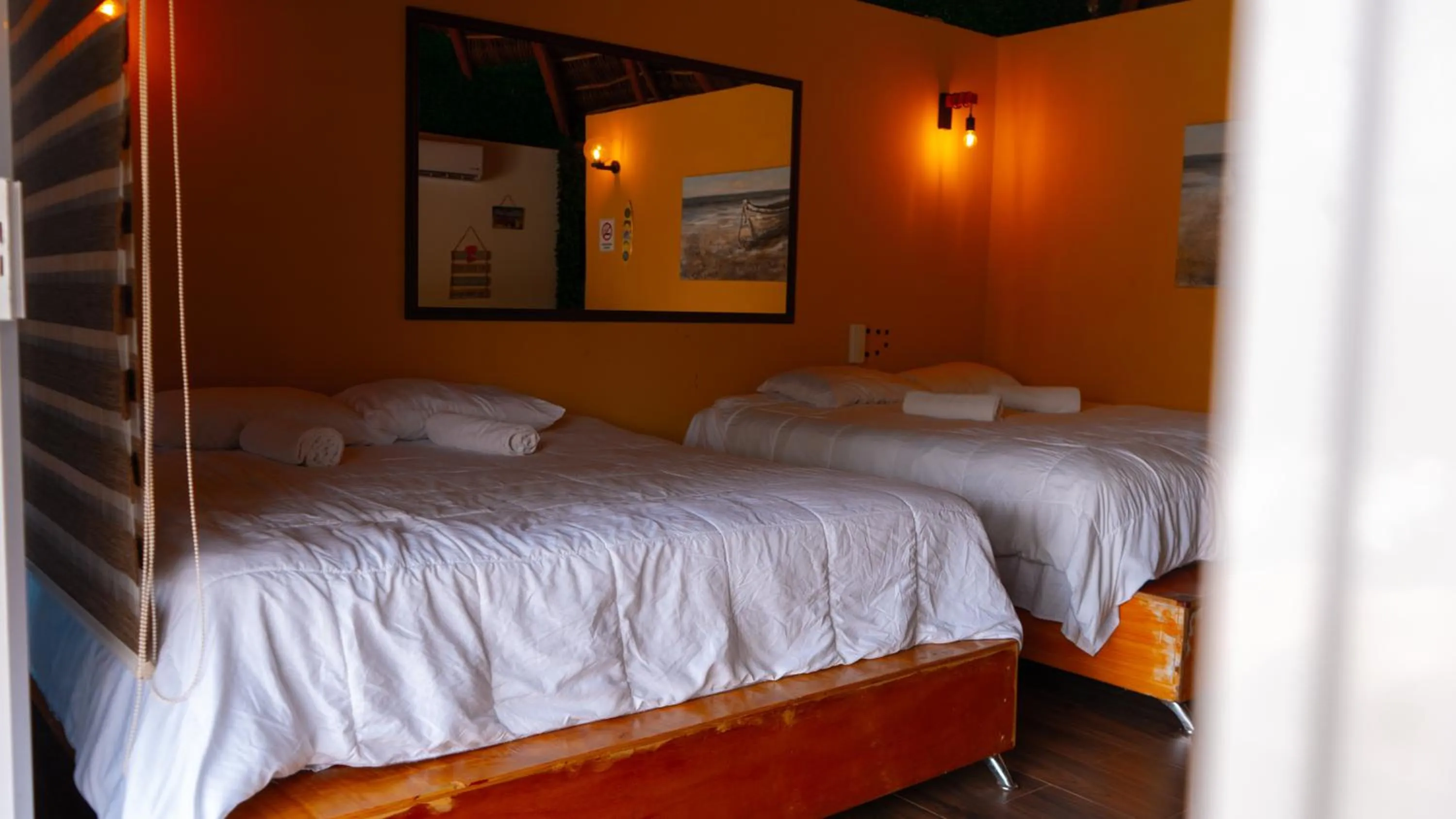 Bed in Palm Valley Cabins