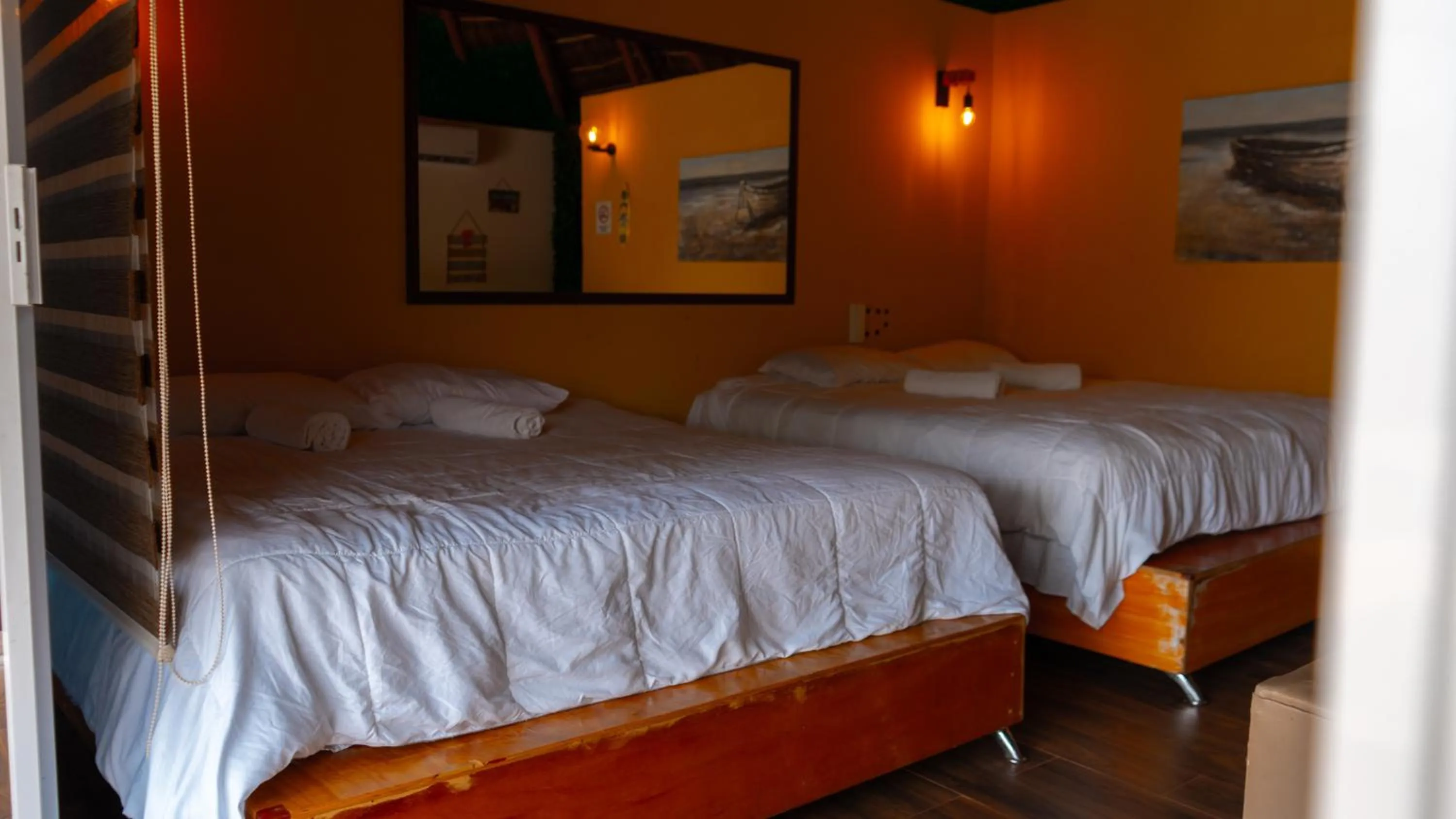 Bed in Palm Valley Cabins