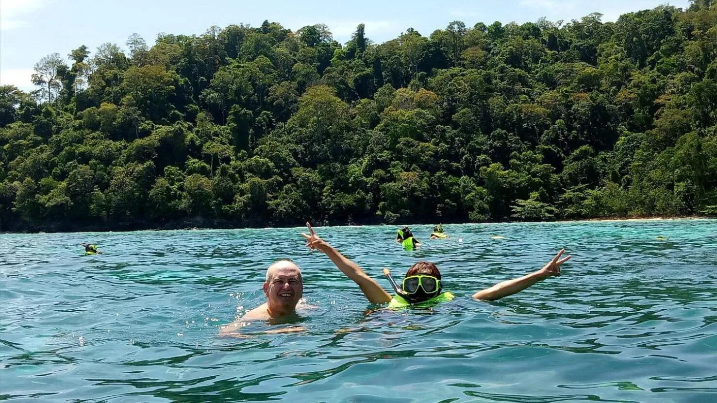 Snorkeling in Swiss Chalet Garden, Pool Resort