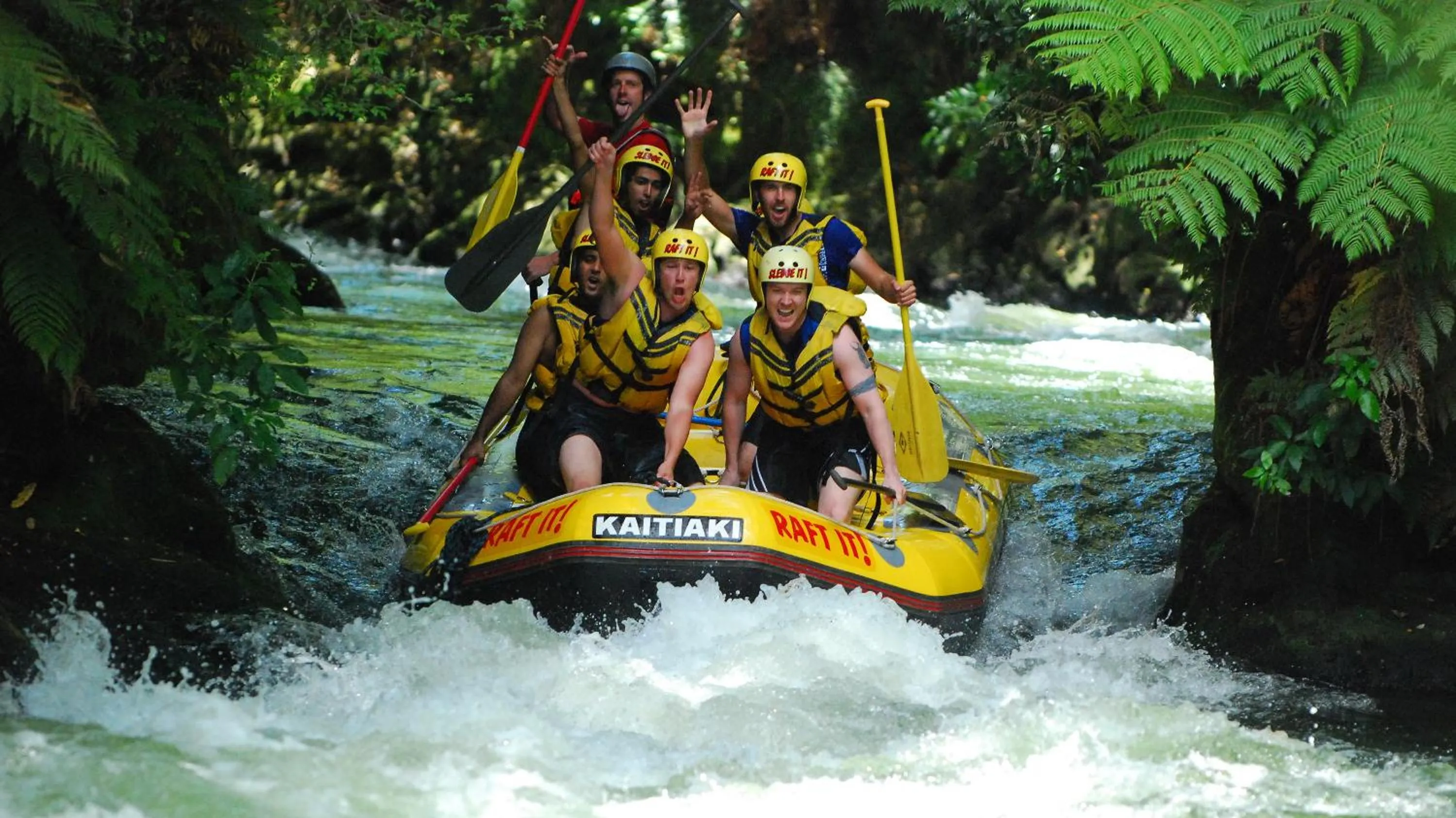 Canoeing in Swiss Chalet Garden, Pool Resort