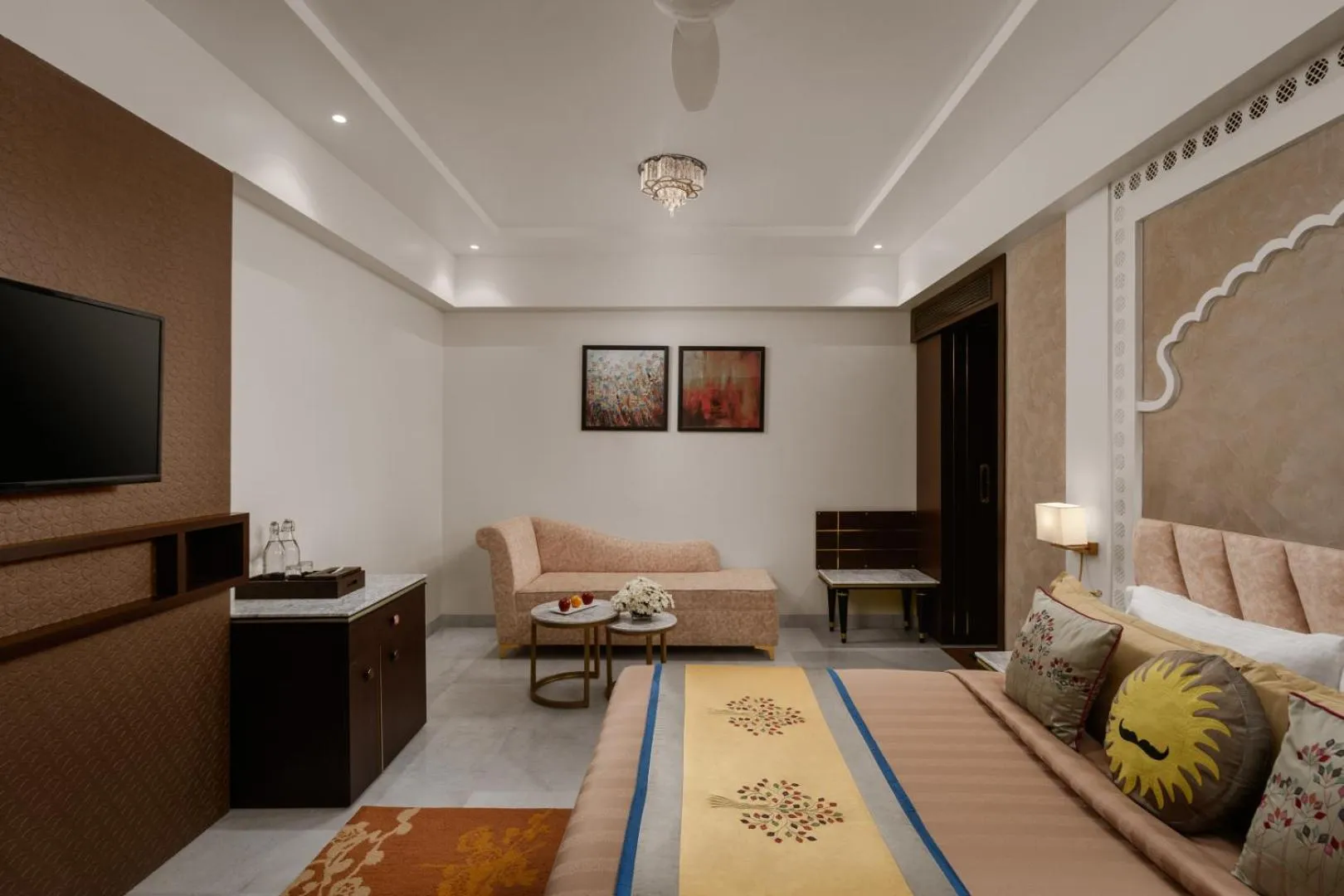 Bed in juSTa Ssatva Resort, Udaipur