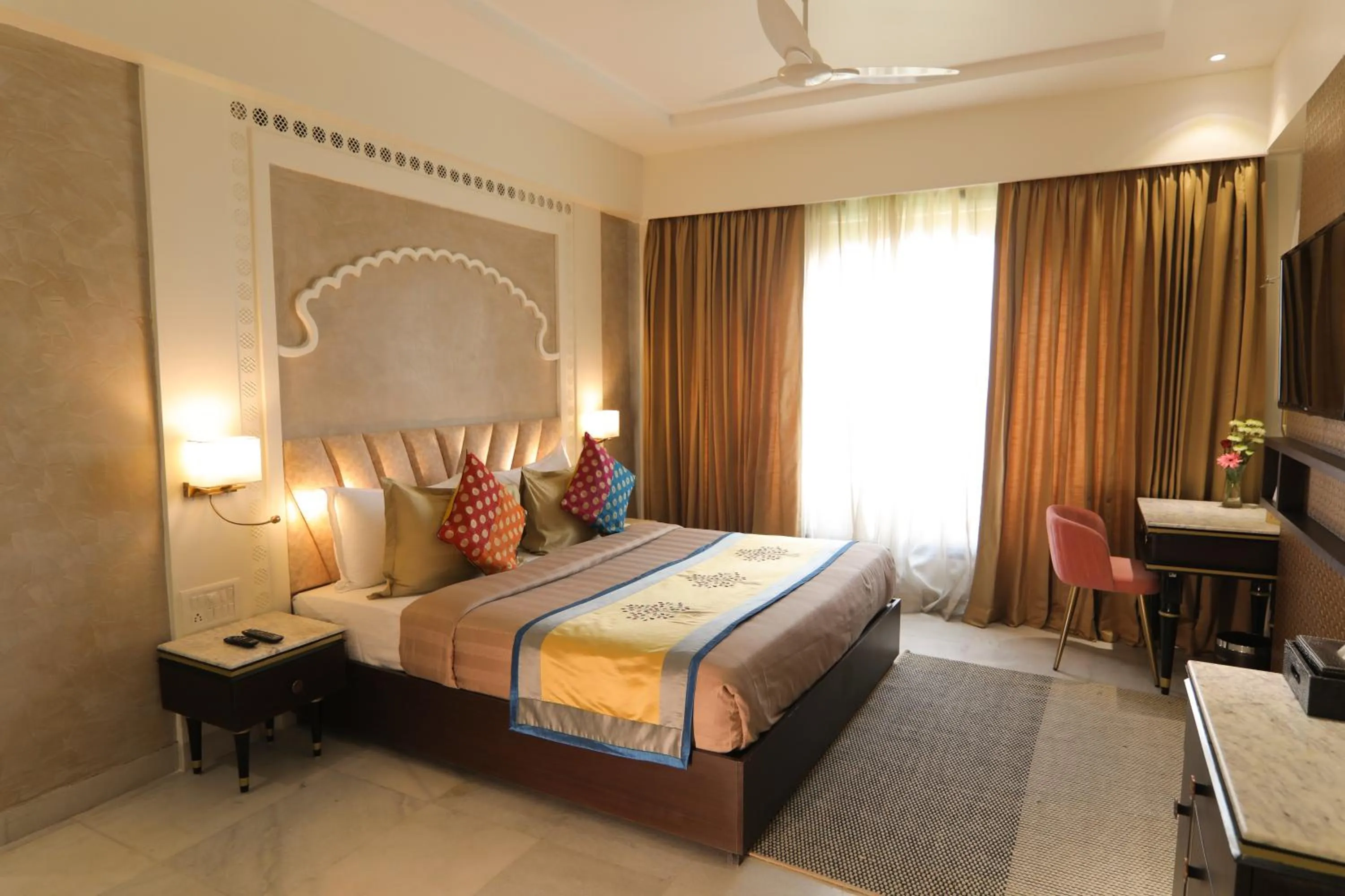 Bed in juSTa Ssatva Resort, Udaipur