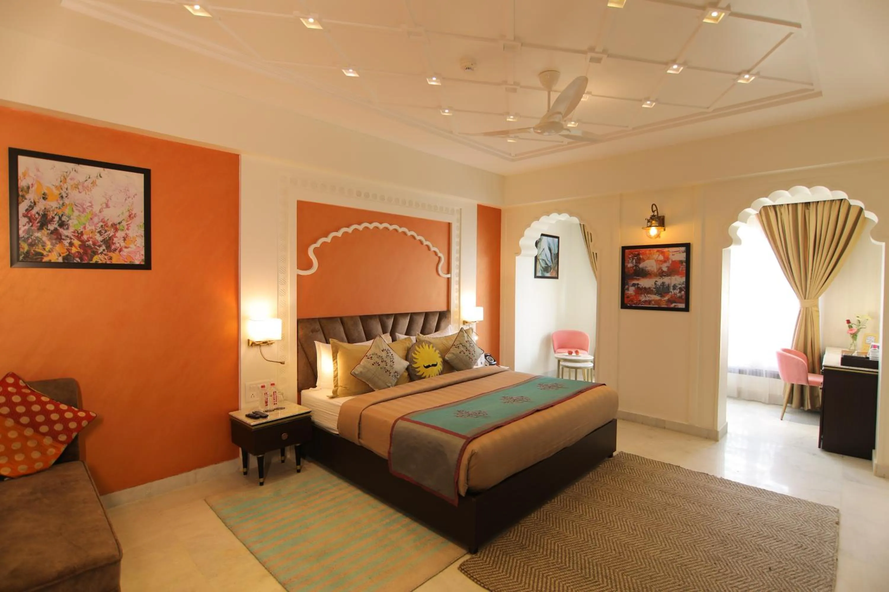 Bed in juSTa Ssatva Resort, Udaipur