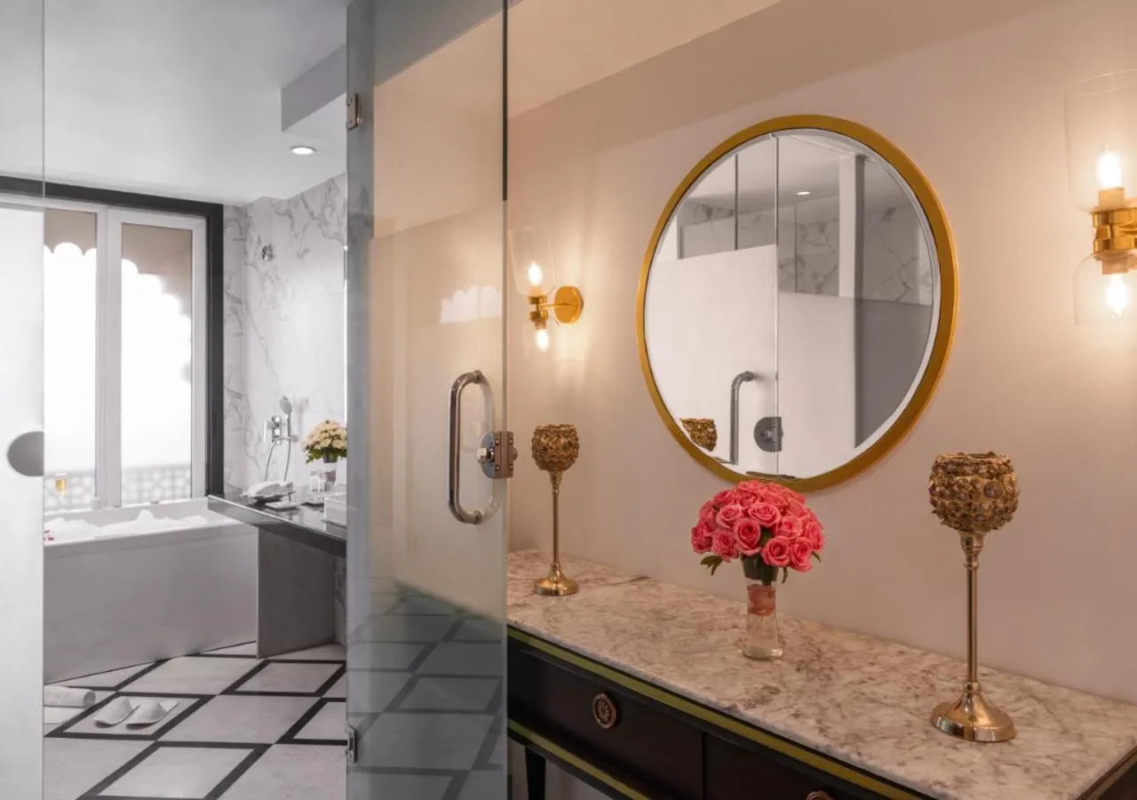 Bathroom in juSTa Ssatva Resort, Udaipur