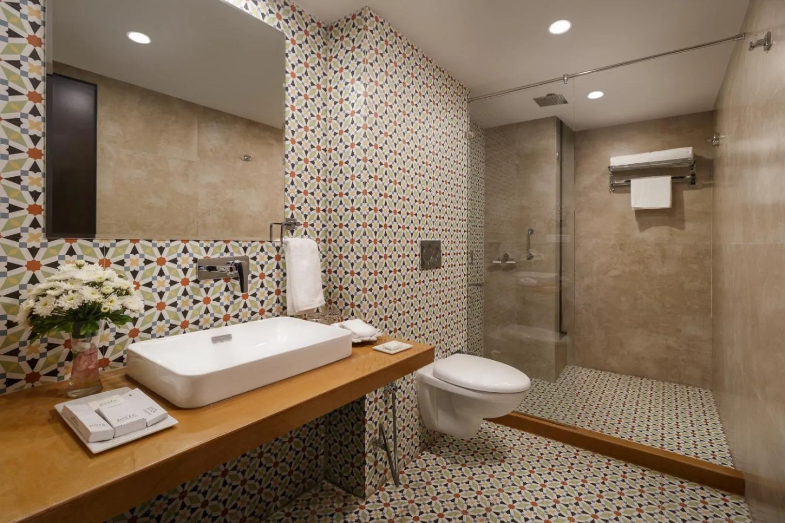 Bathroom in juSTa Ssatva Resort, Udaipur