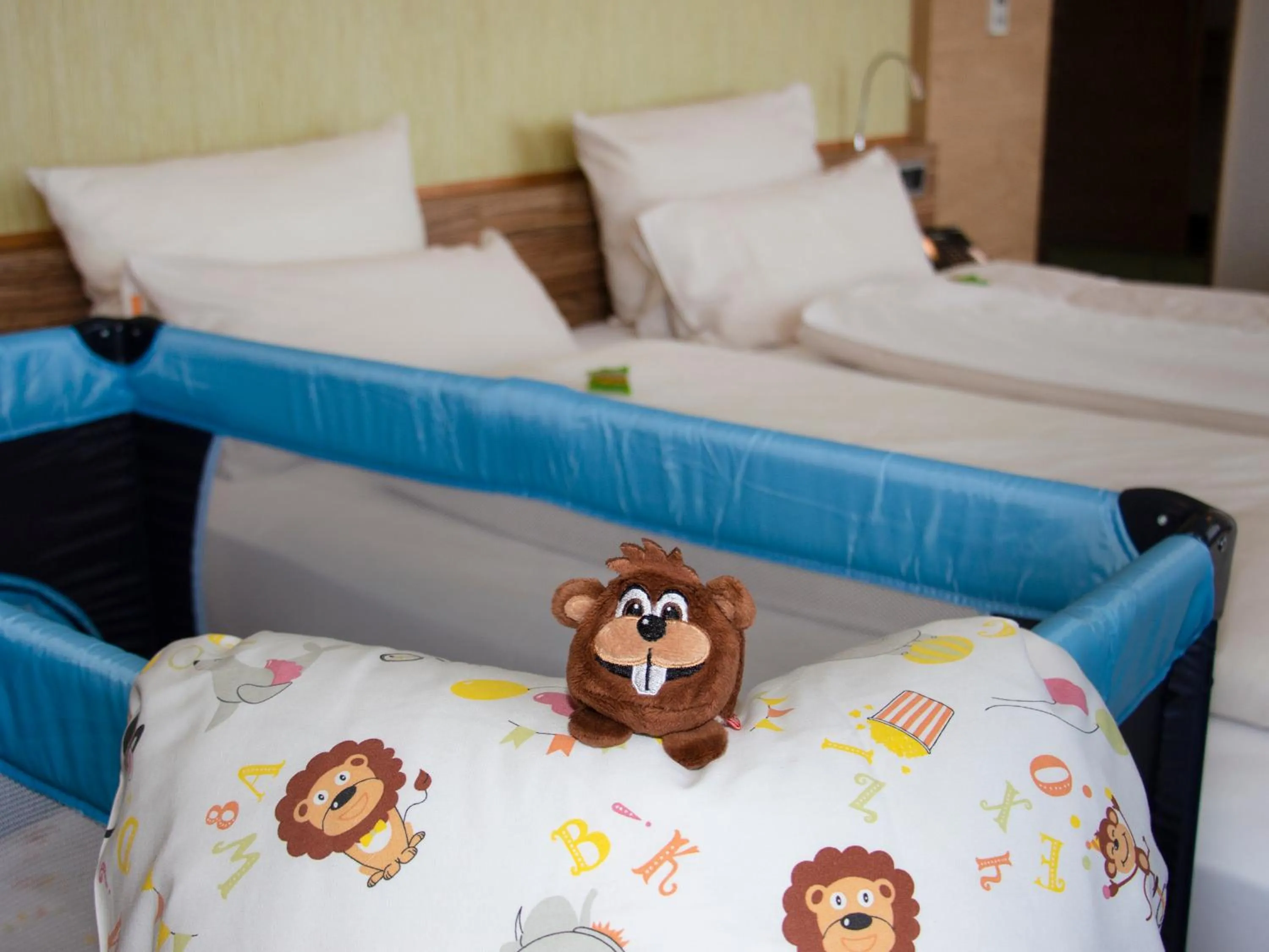 Decorative detail, Bed in Hotel Bildungsblick