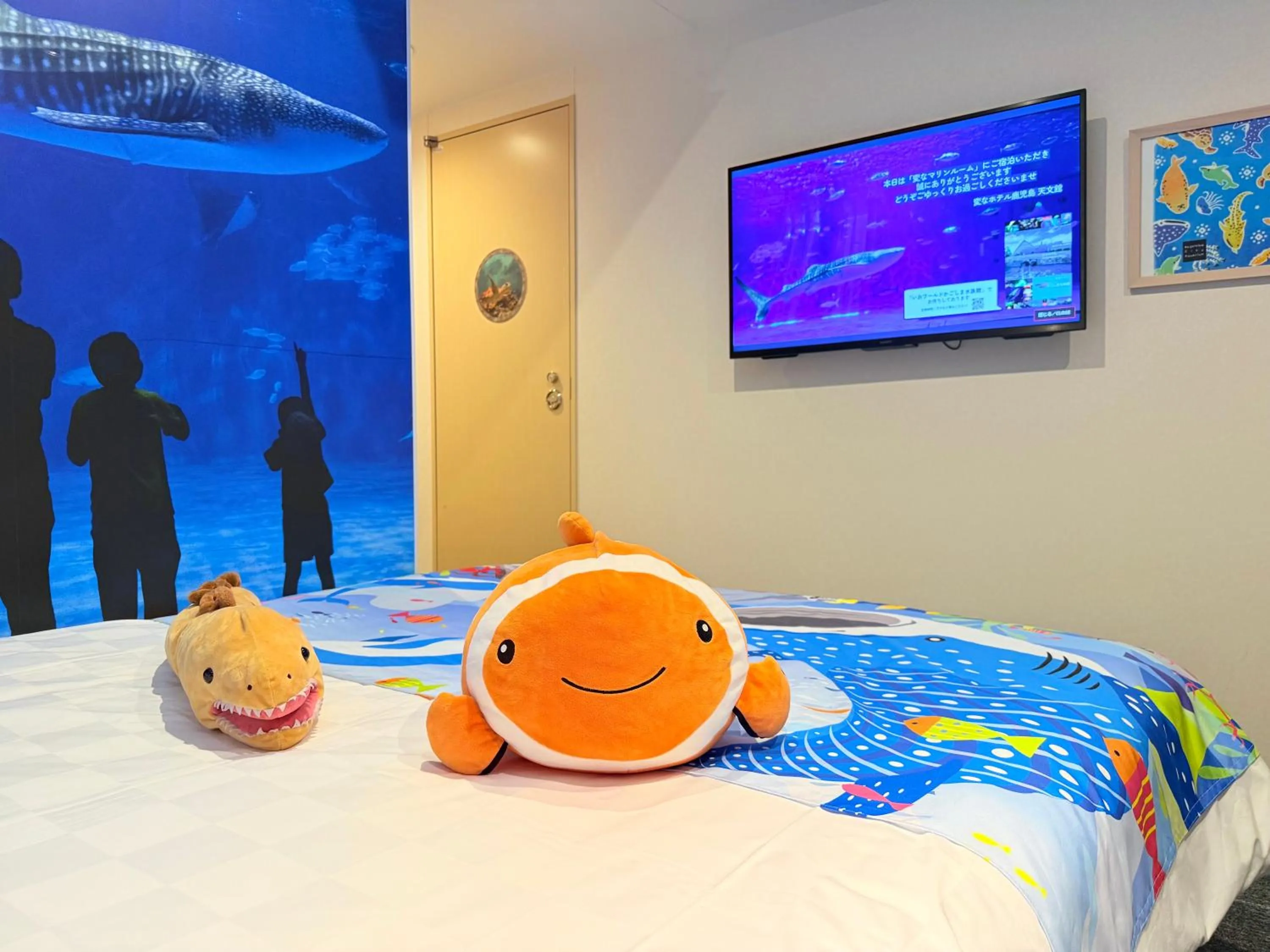 Photo of the whole room, Bed in Henn na Hotel Premier Kagoshima Tenmonkan