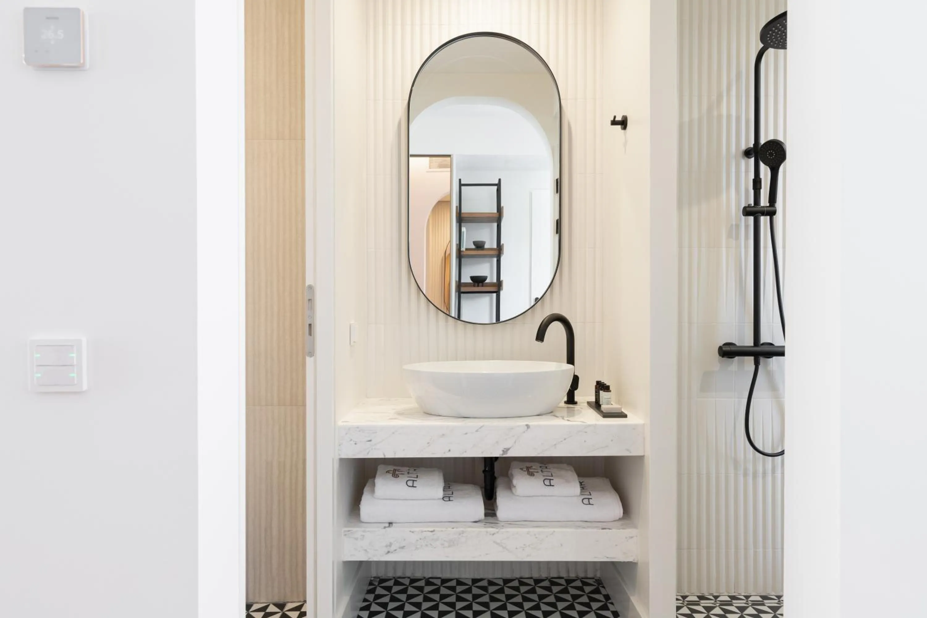 Shower in Altar Suites