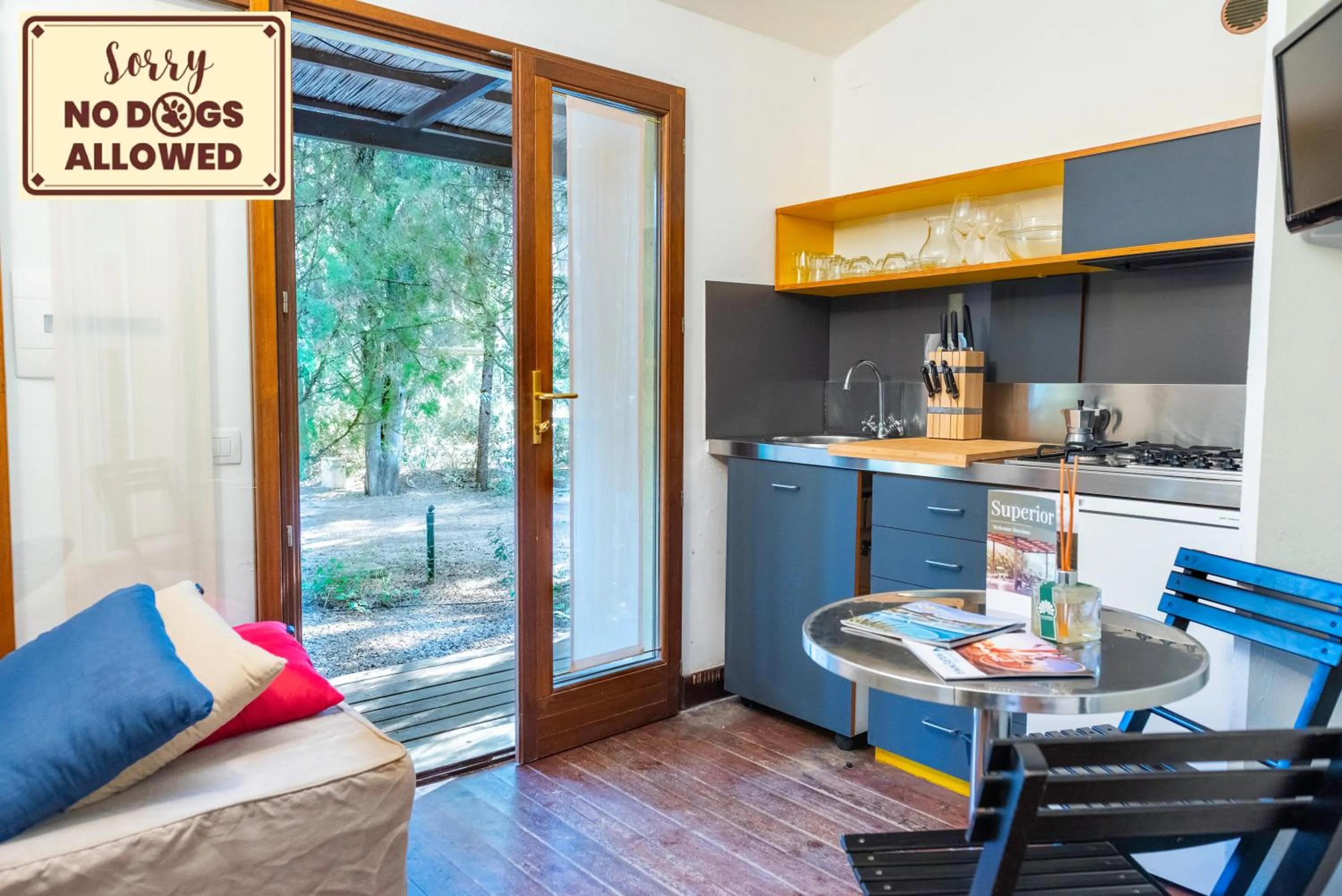 Living room in Camping Village Rocchette