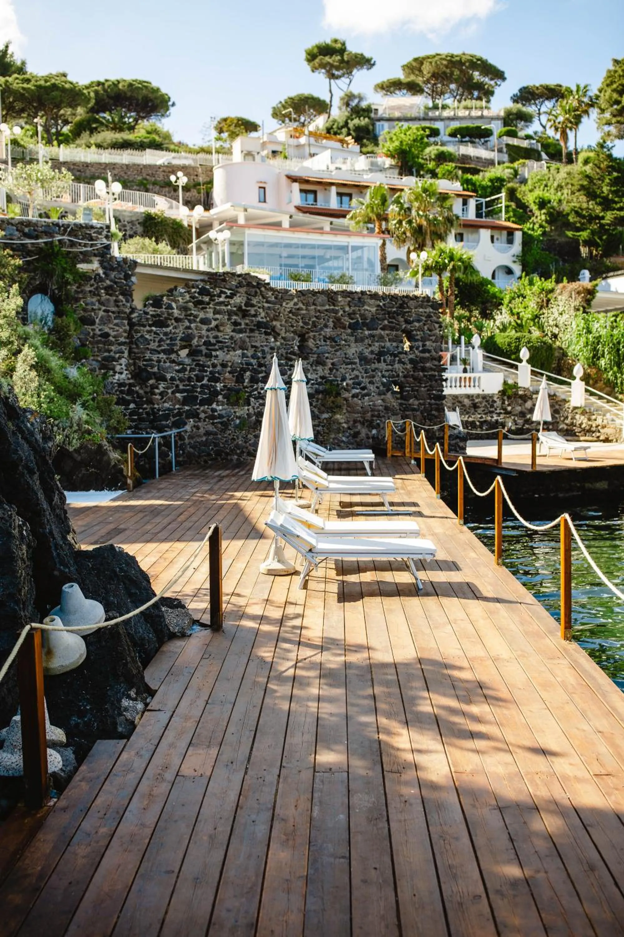 Patio in Strand Hotel Delfini
