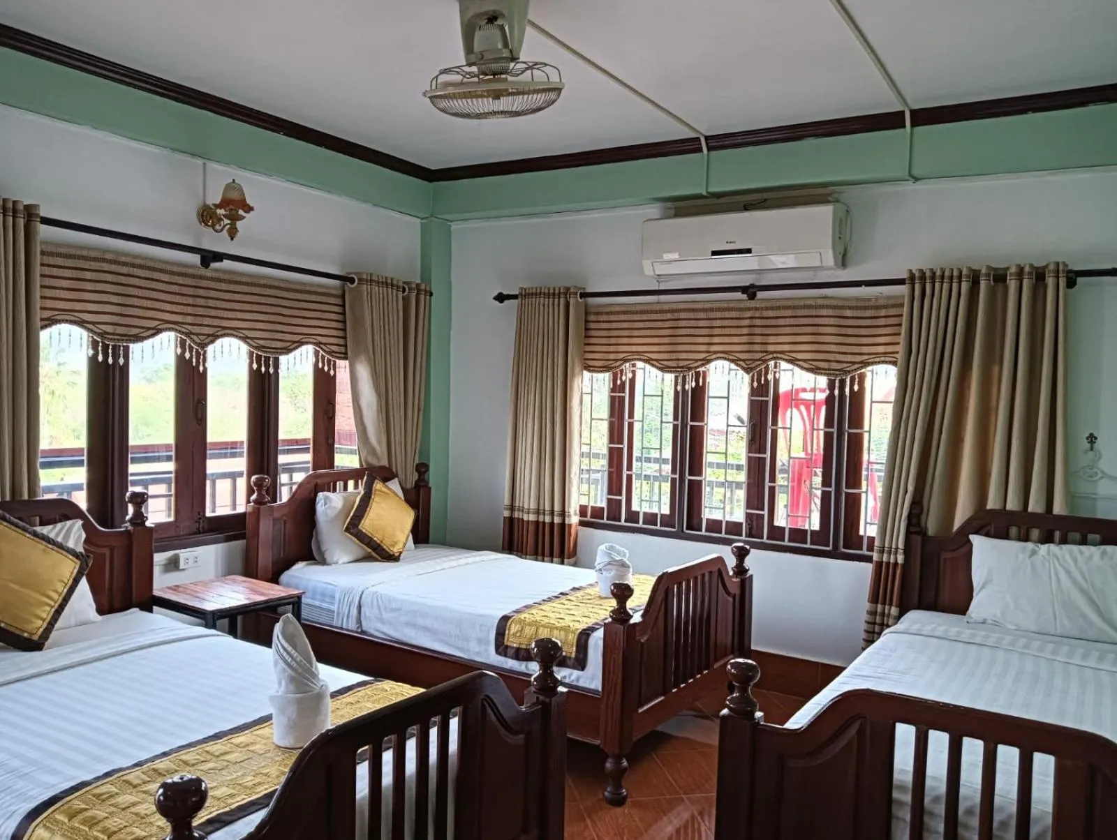 Bed in Bountang Mountain View Riverside Hotel