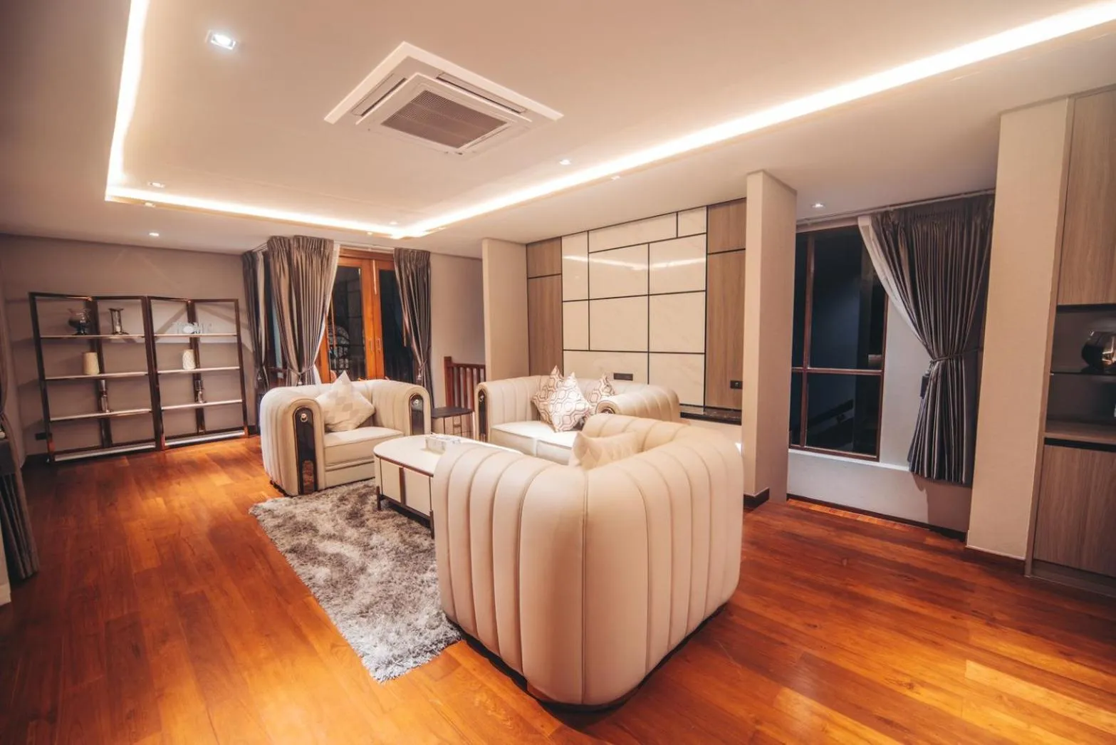 Living room, Bed in Yotaka Khanom