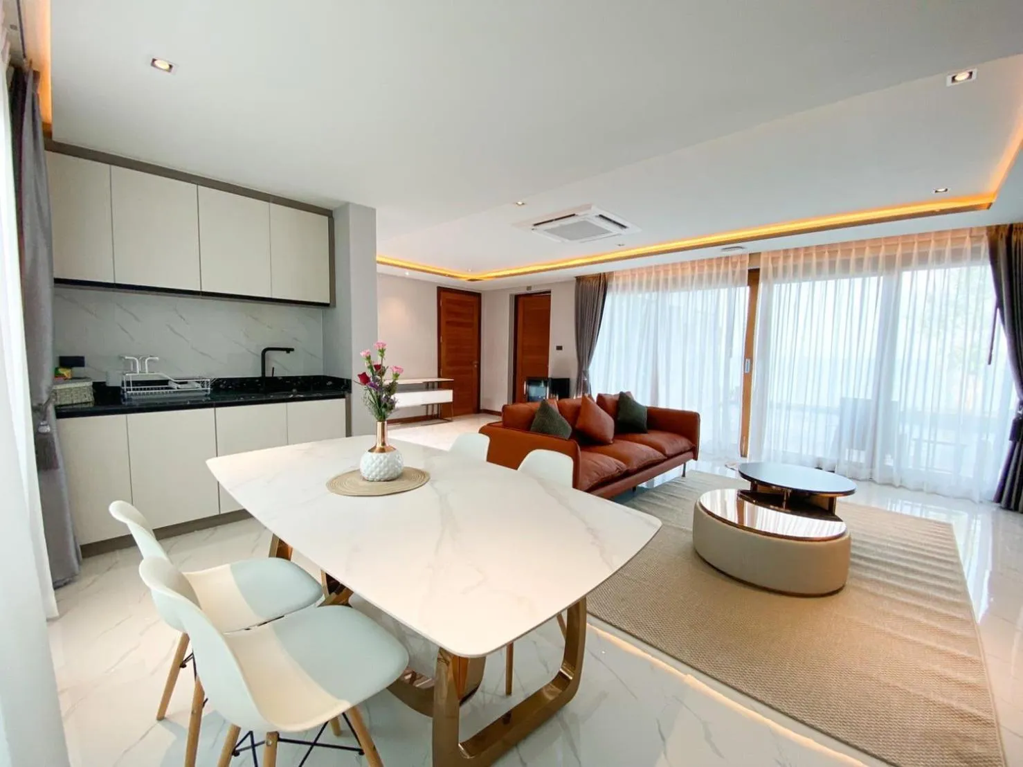 Seating area in Yotaka Khanom