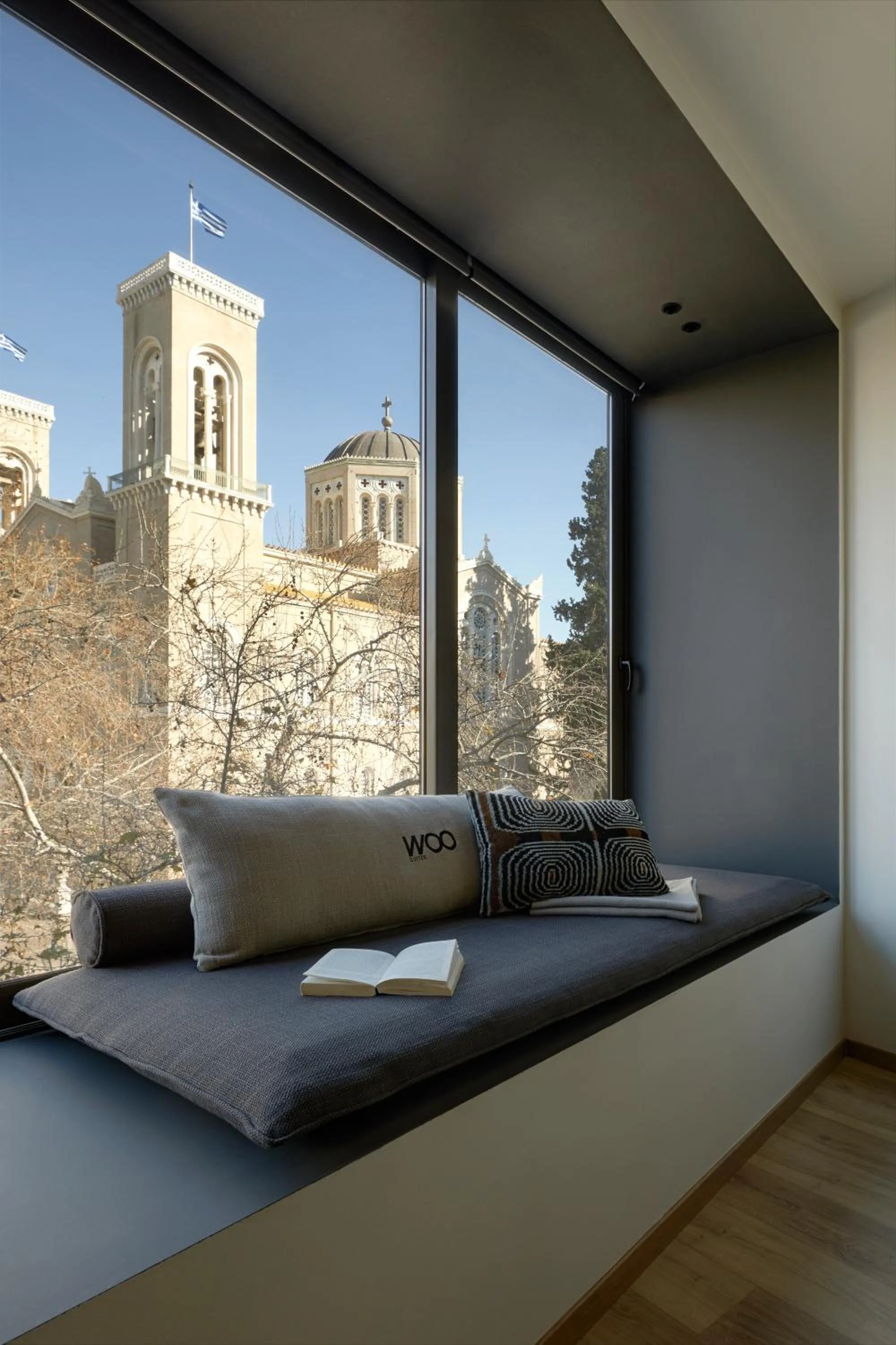 Living room in Athens Woo Suites