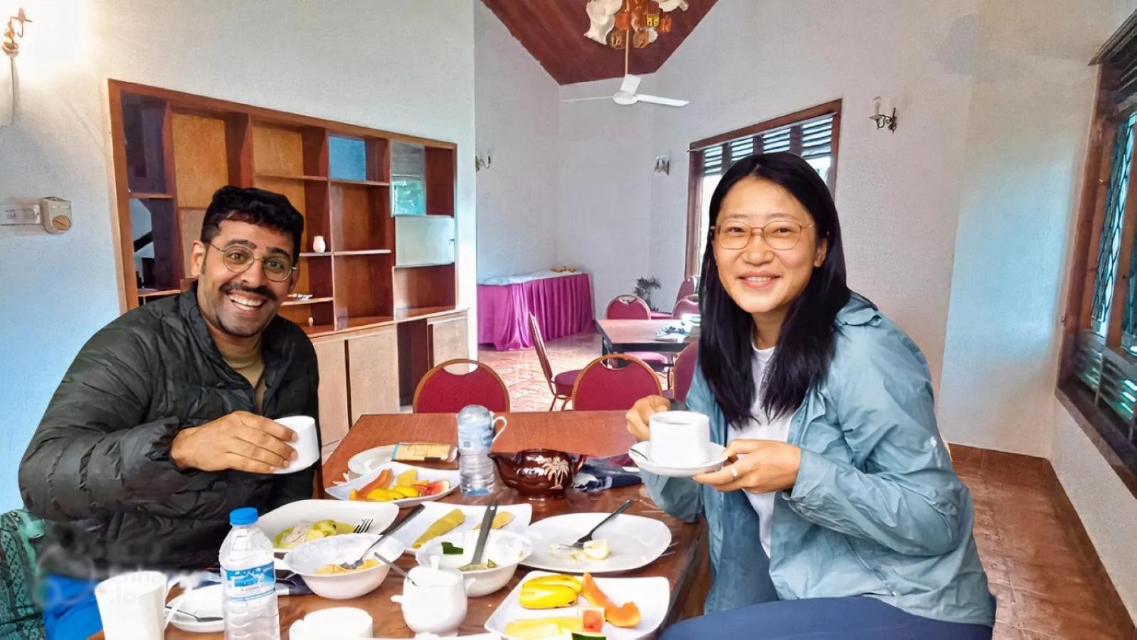 Breakfast in Lazy Bear Best Hostel in Kandy