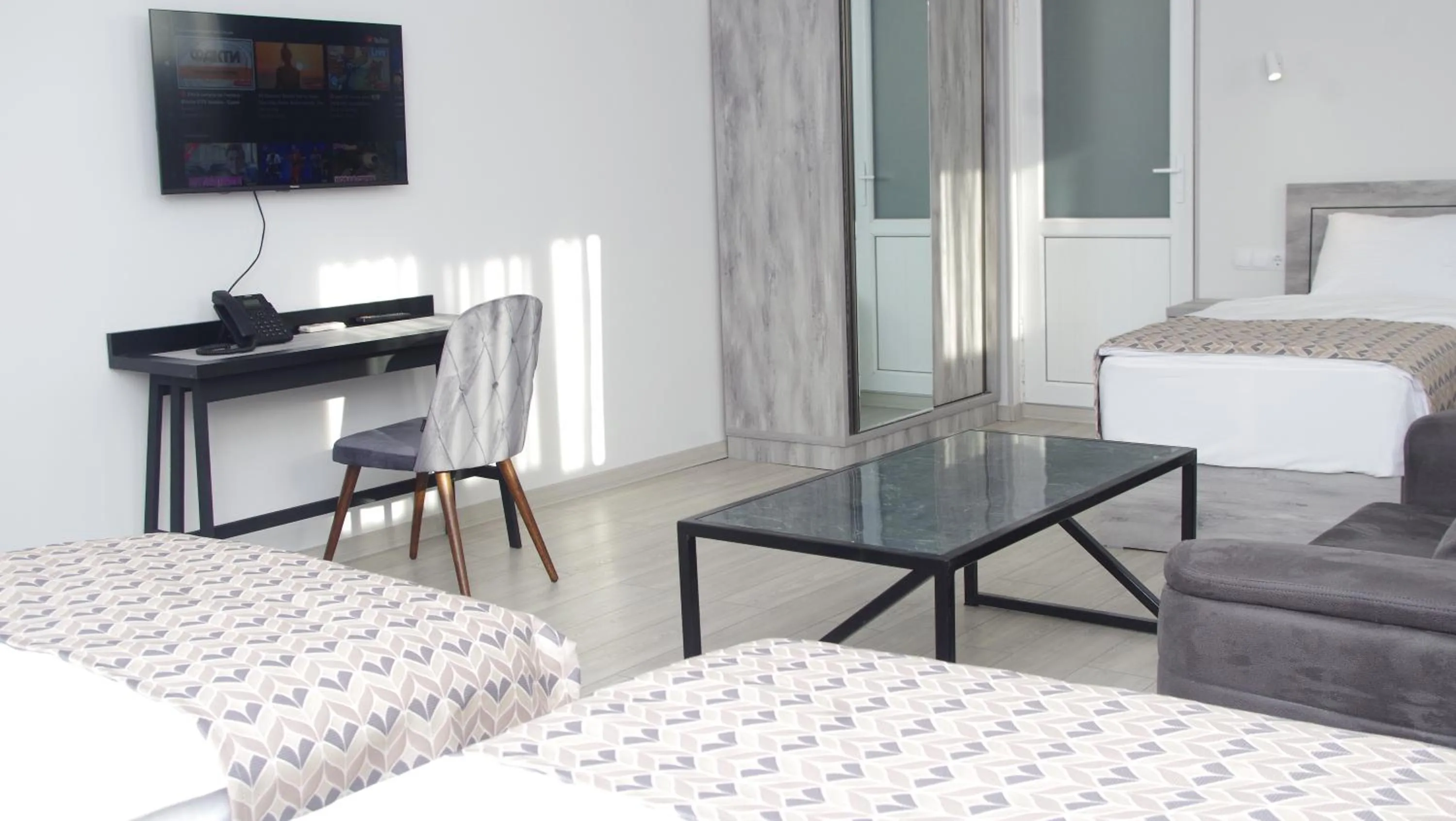 TV and multimedia, Bed in Aventus Hotel