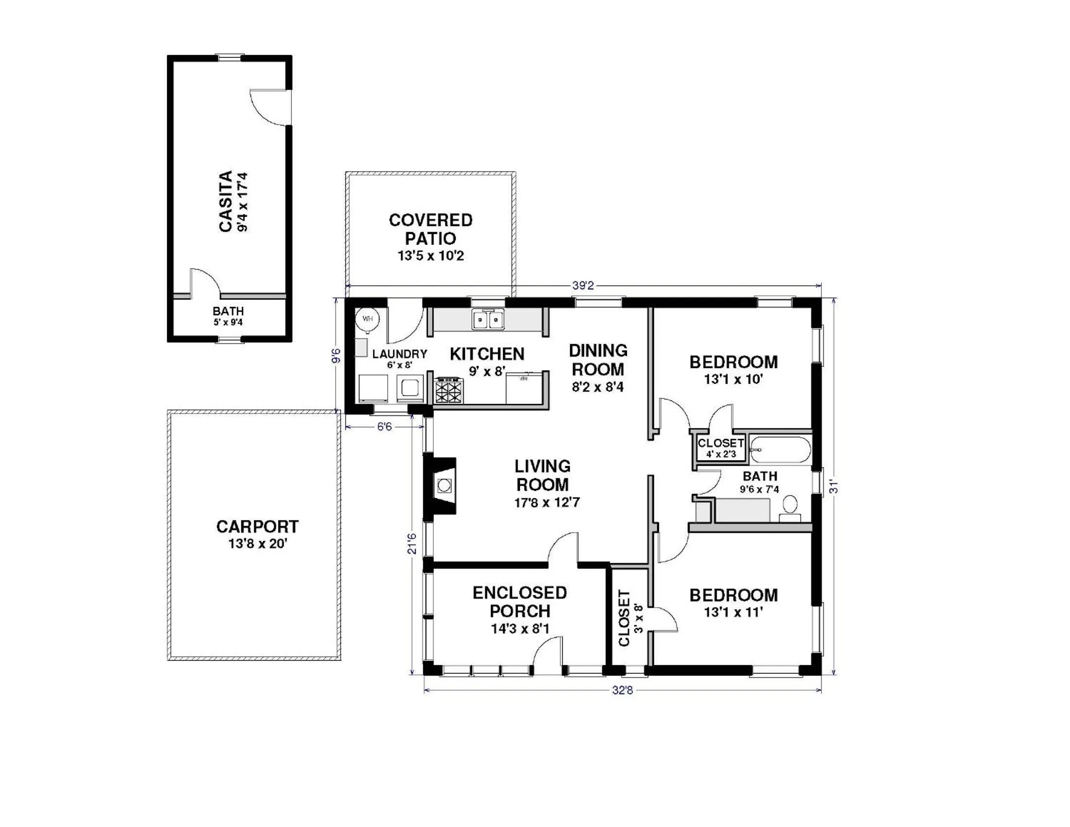 Floor plan in Vintage charm vacation home with modern comforts near Old Town