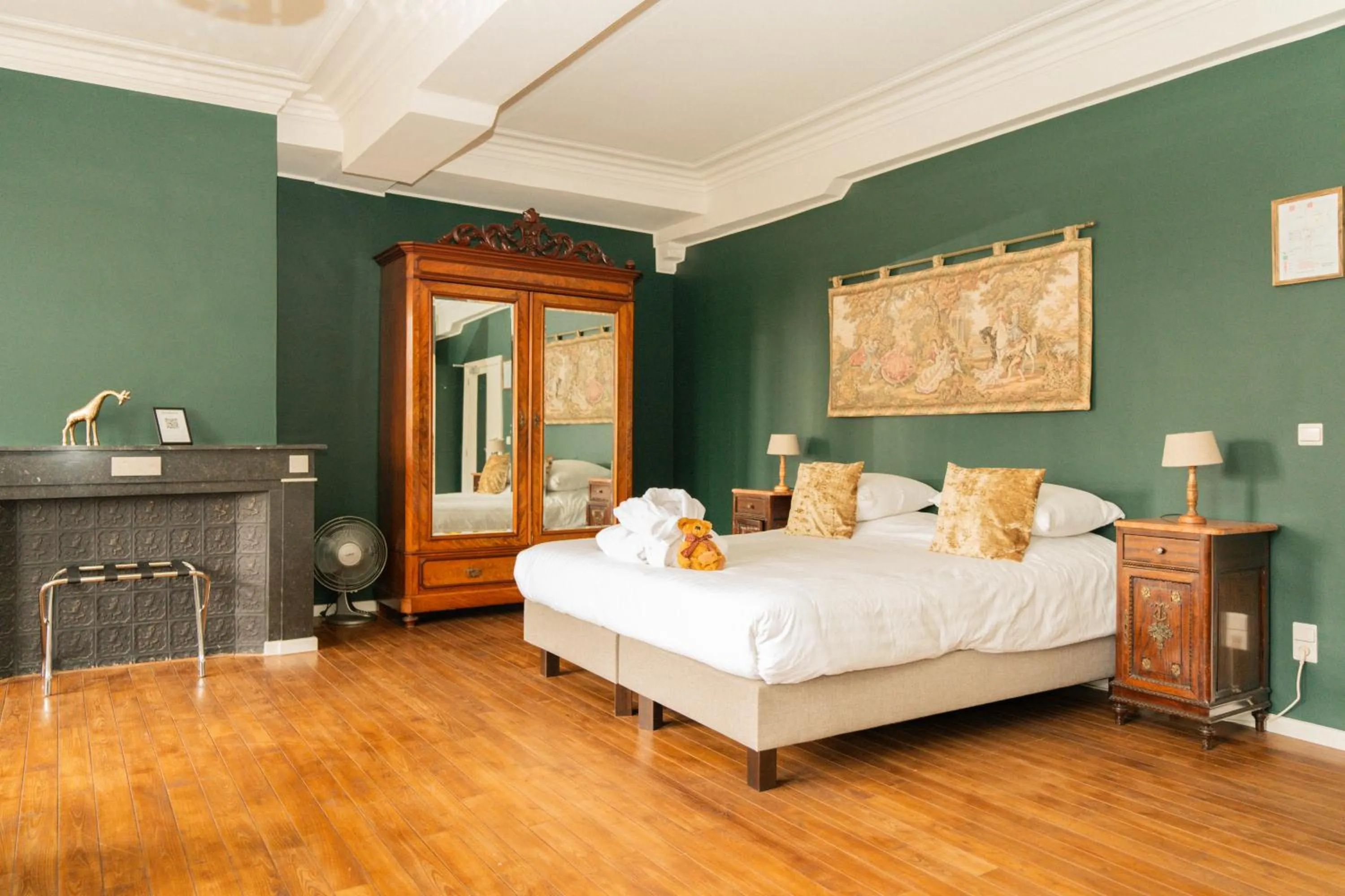 Bed in Hotel Restaurant Steenhuyse