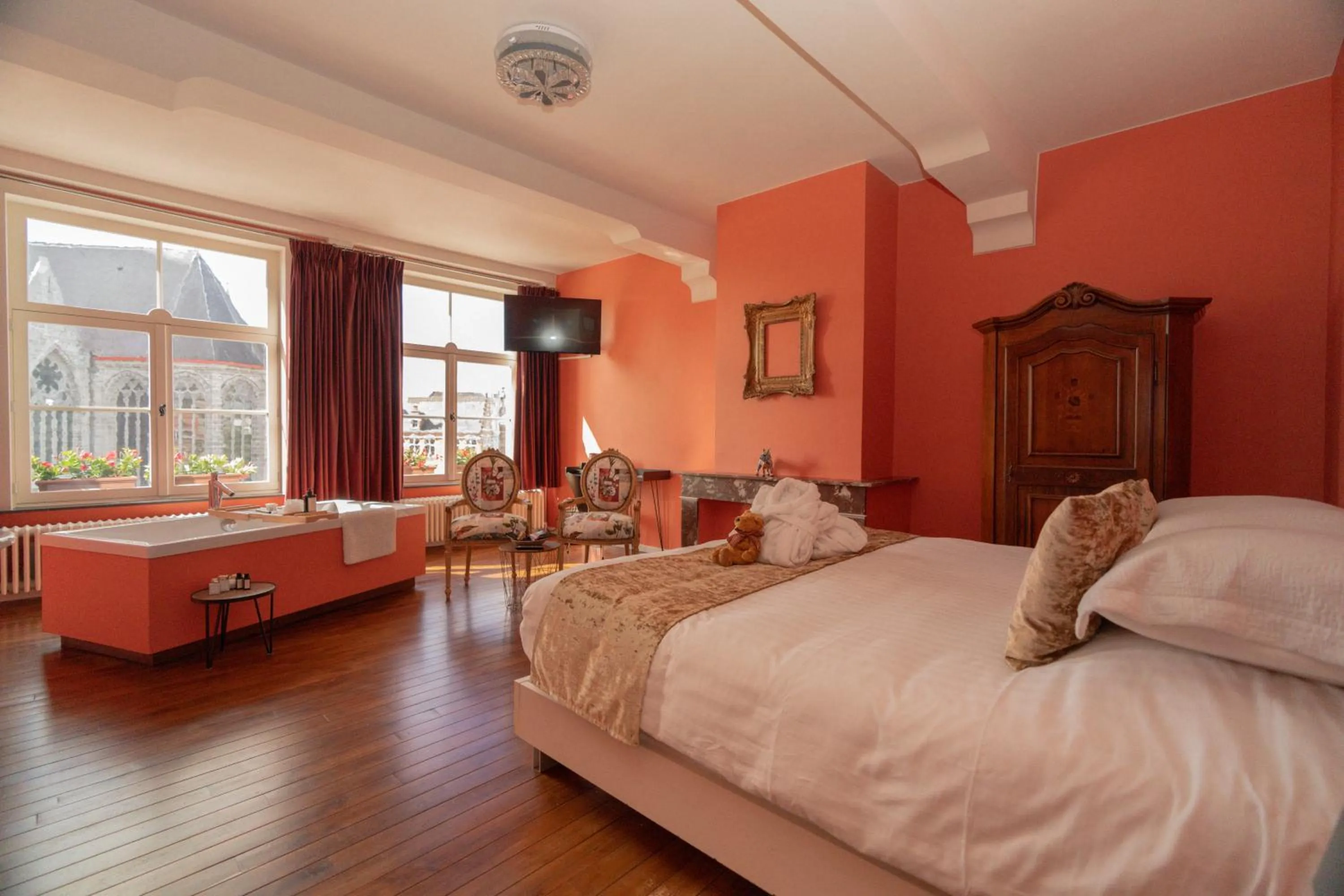 Bed in Hotel Restaurant Steenhuyse