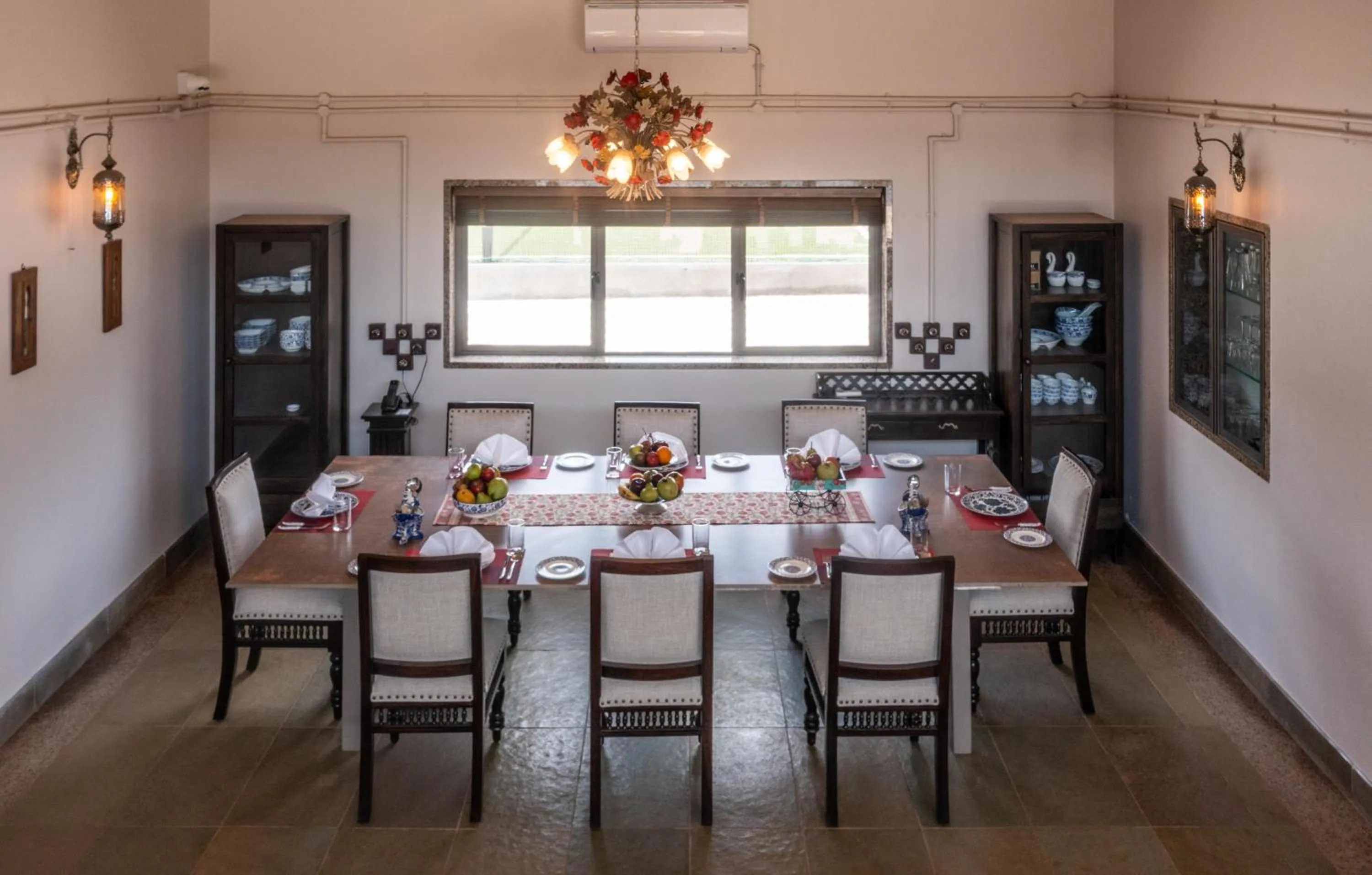 Dining area in ama Stays & Trails Mirayan, Nashik