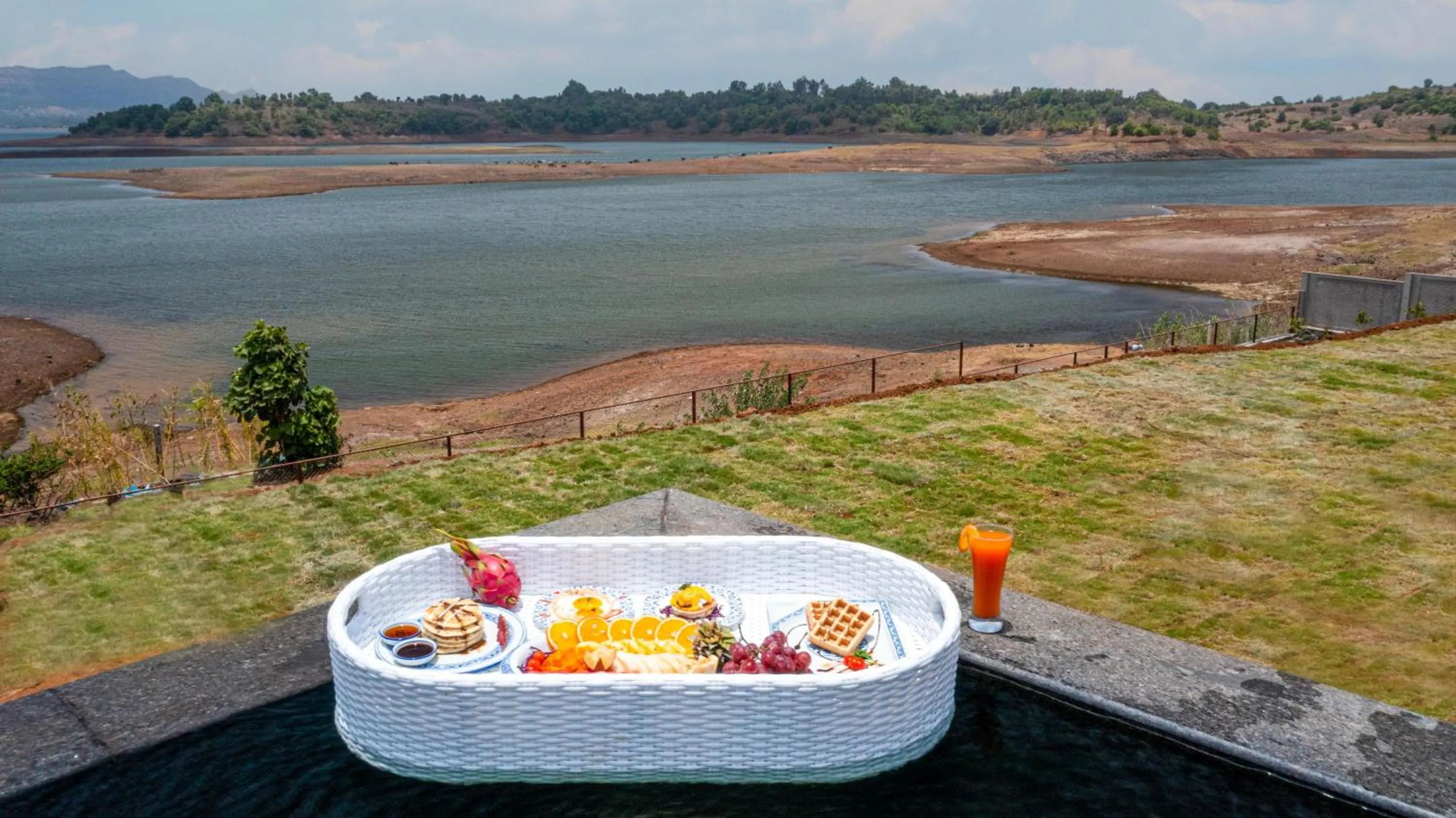 Swimming pool in ama Stays & Trails Mirayan, Nashik