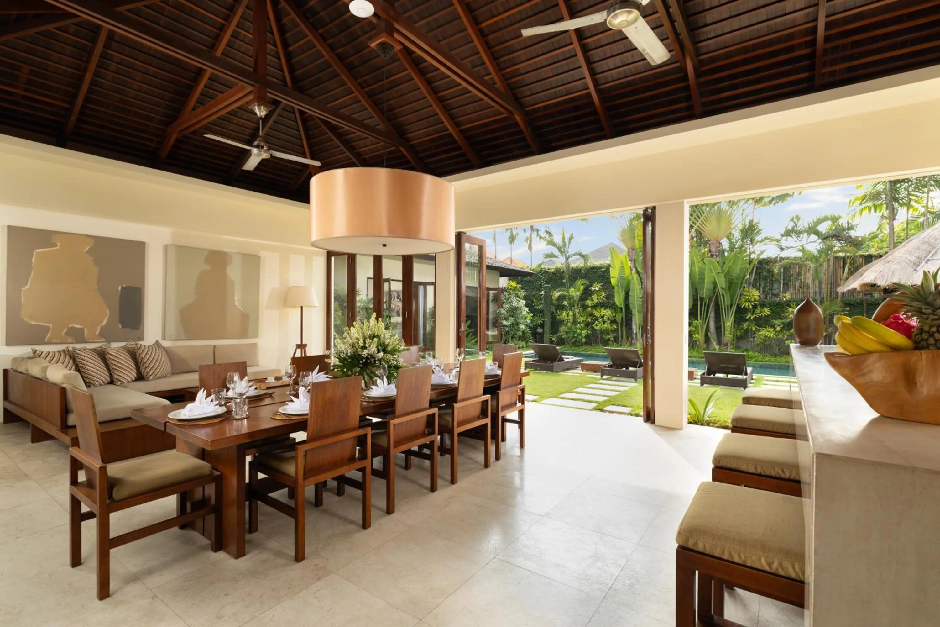 Dining area in The Suar Seminyak by Nakula