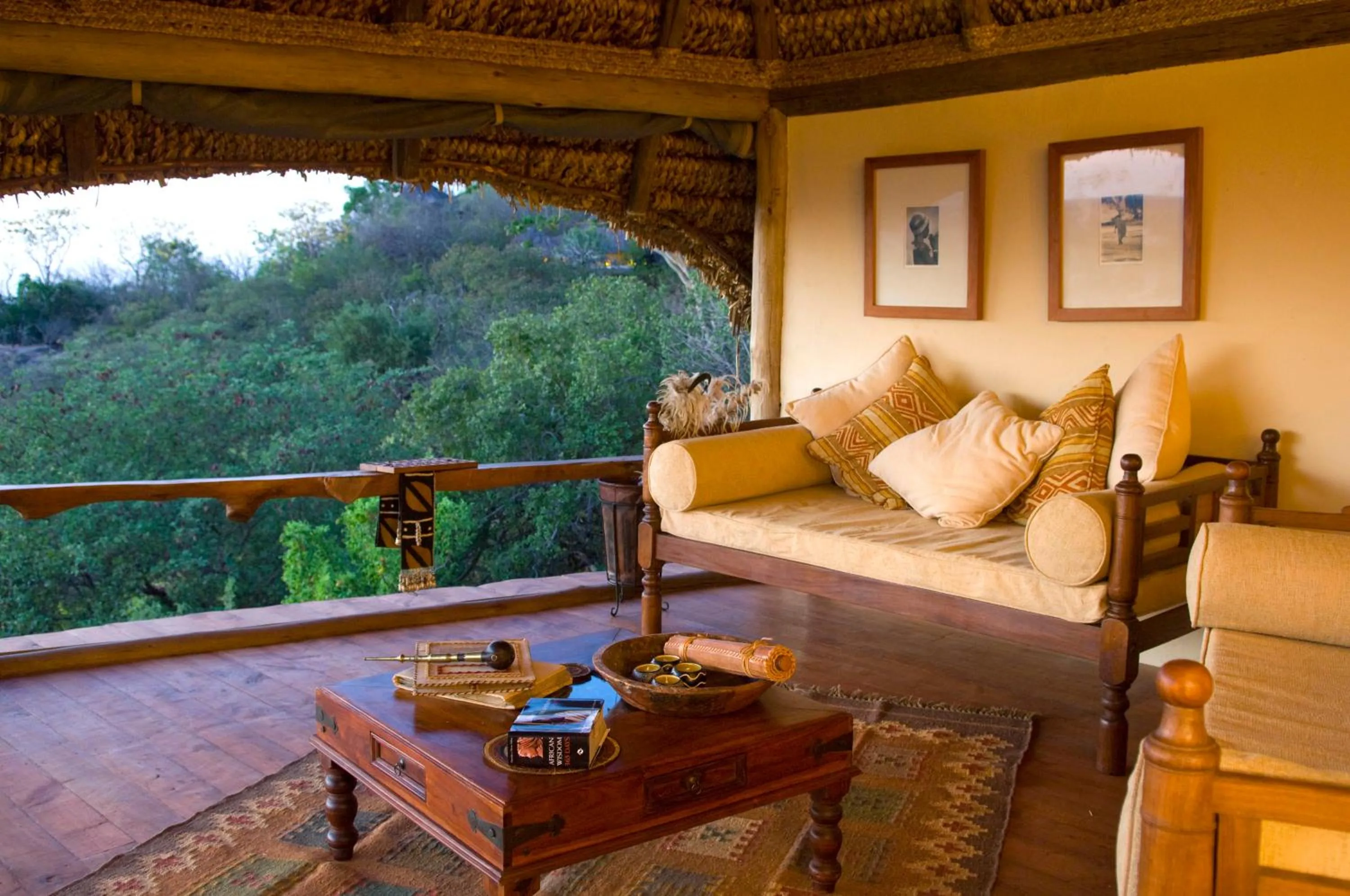 Seating area in Elewana Elsa's Kopje