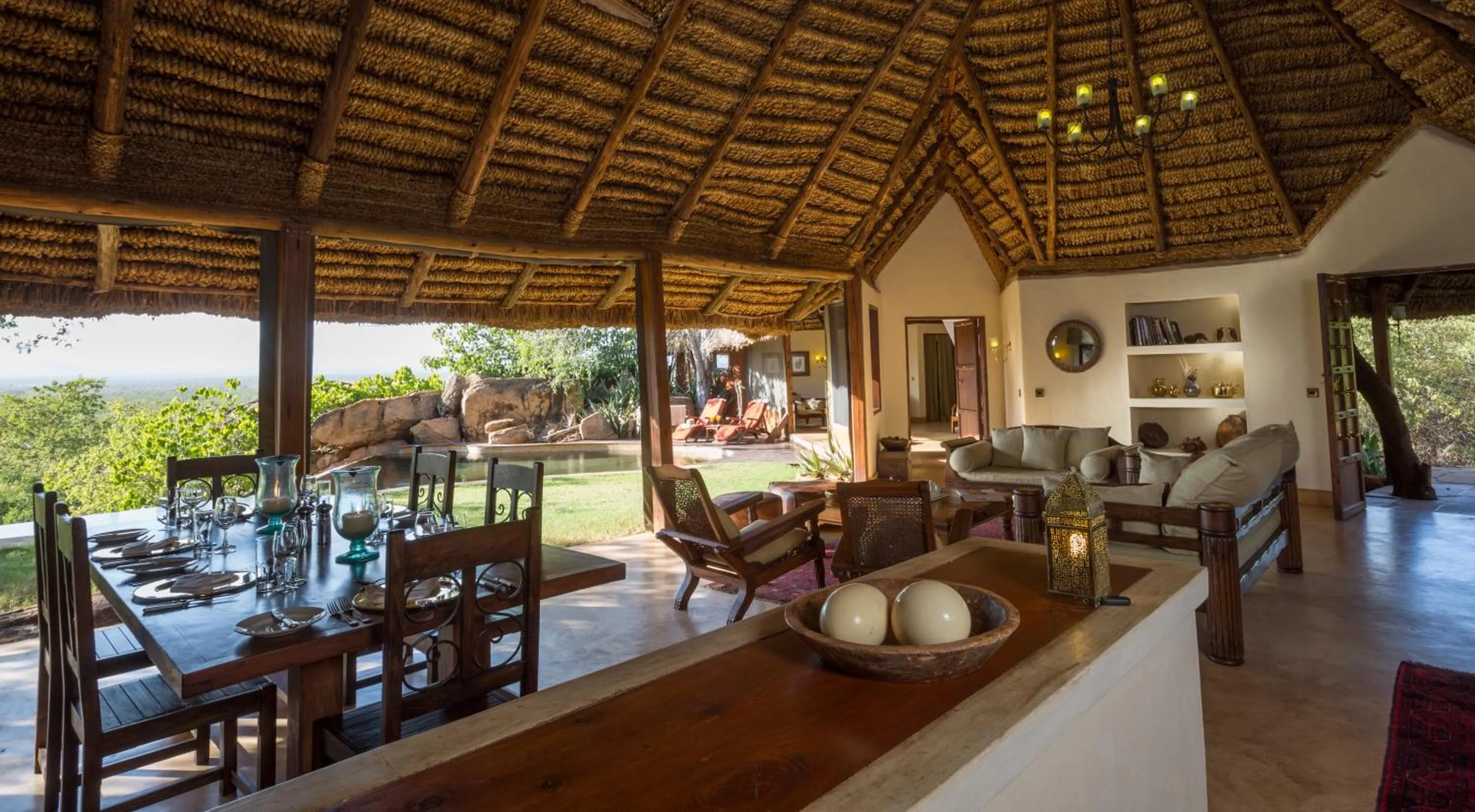 Seating area in Elewana Elsa's Kopje