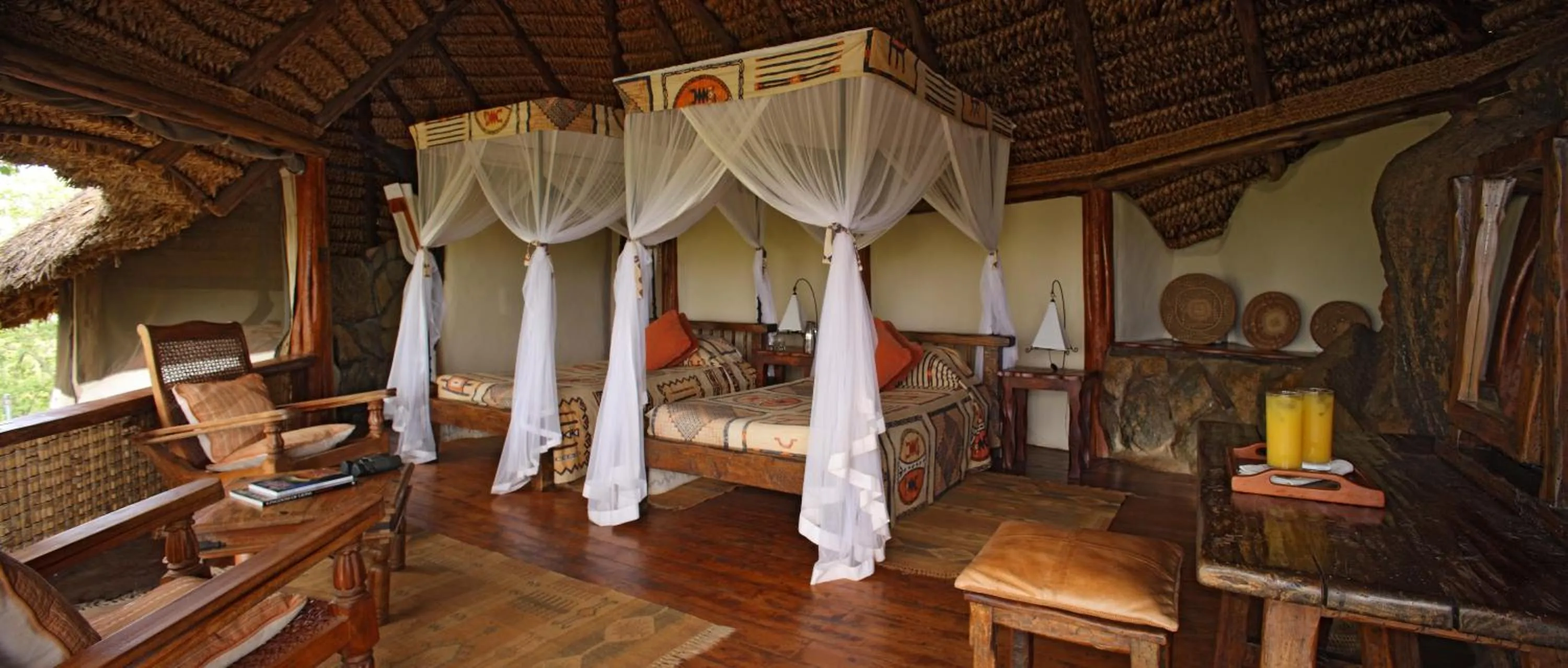 Bed in Elewana Elsa's Kopje