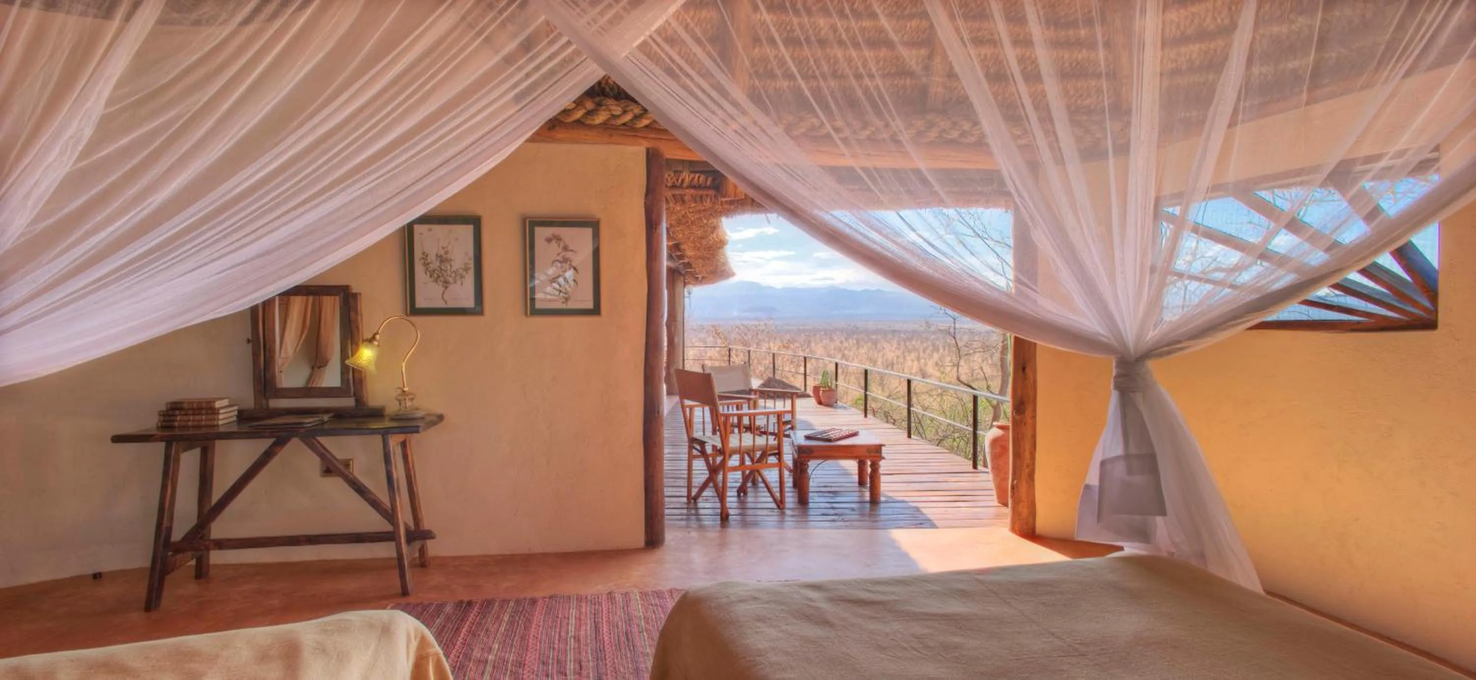 Bed in Elewana Elsa's Kopje