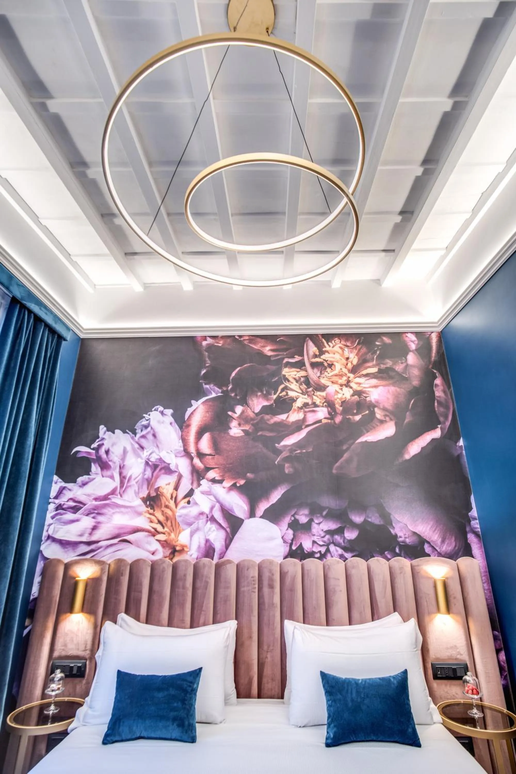 Decorative detail, Bed in Palazzetto Trevi