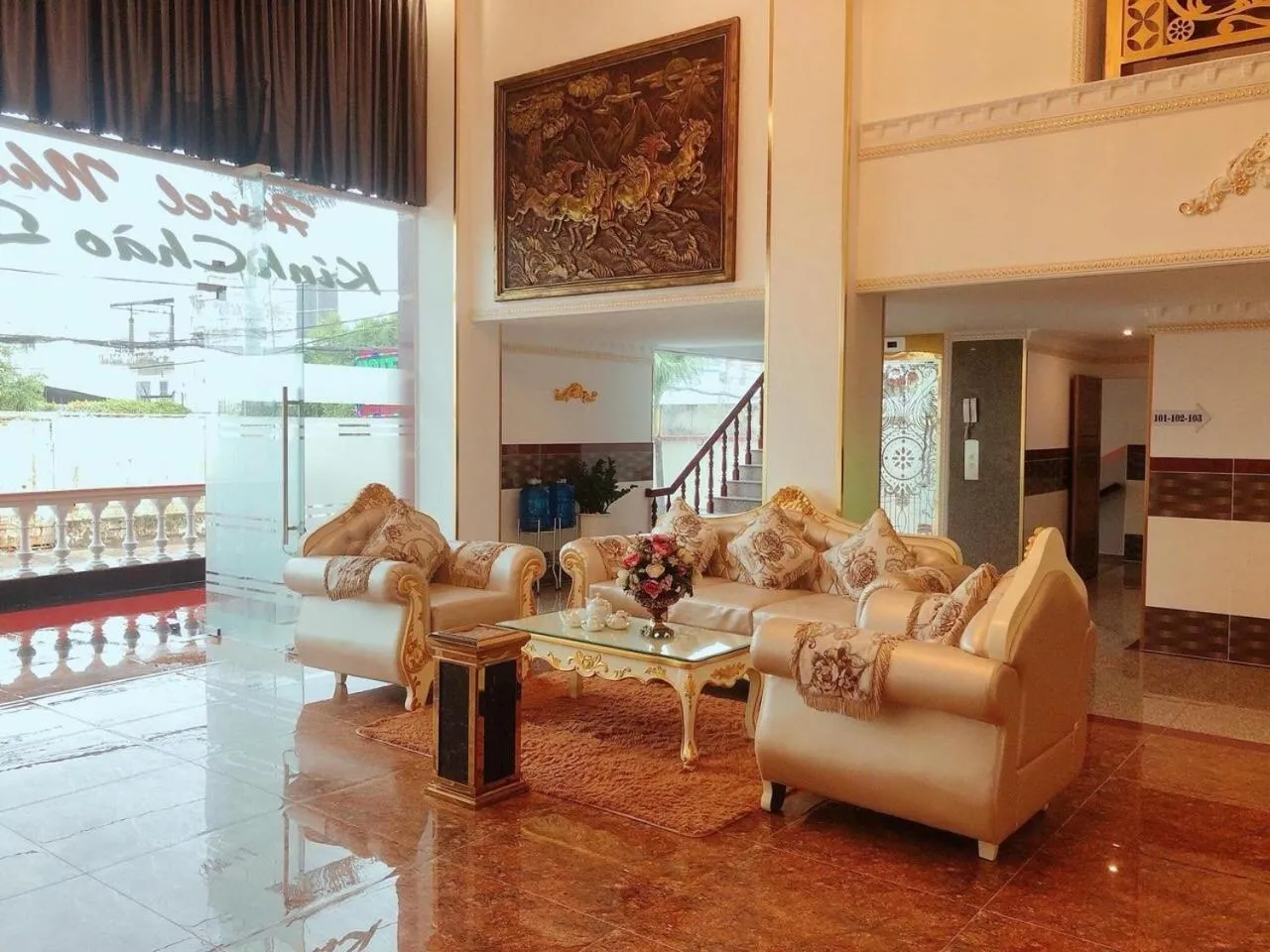 Lobby or reception in Nhan Duc Hotel