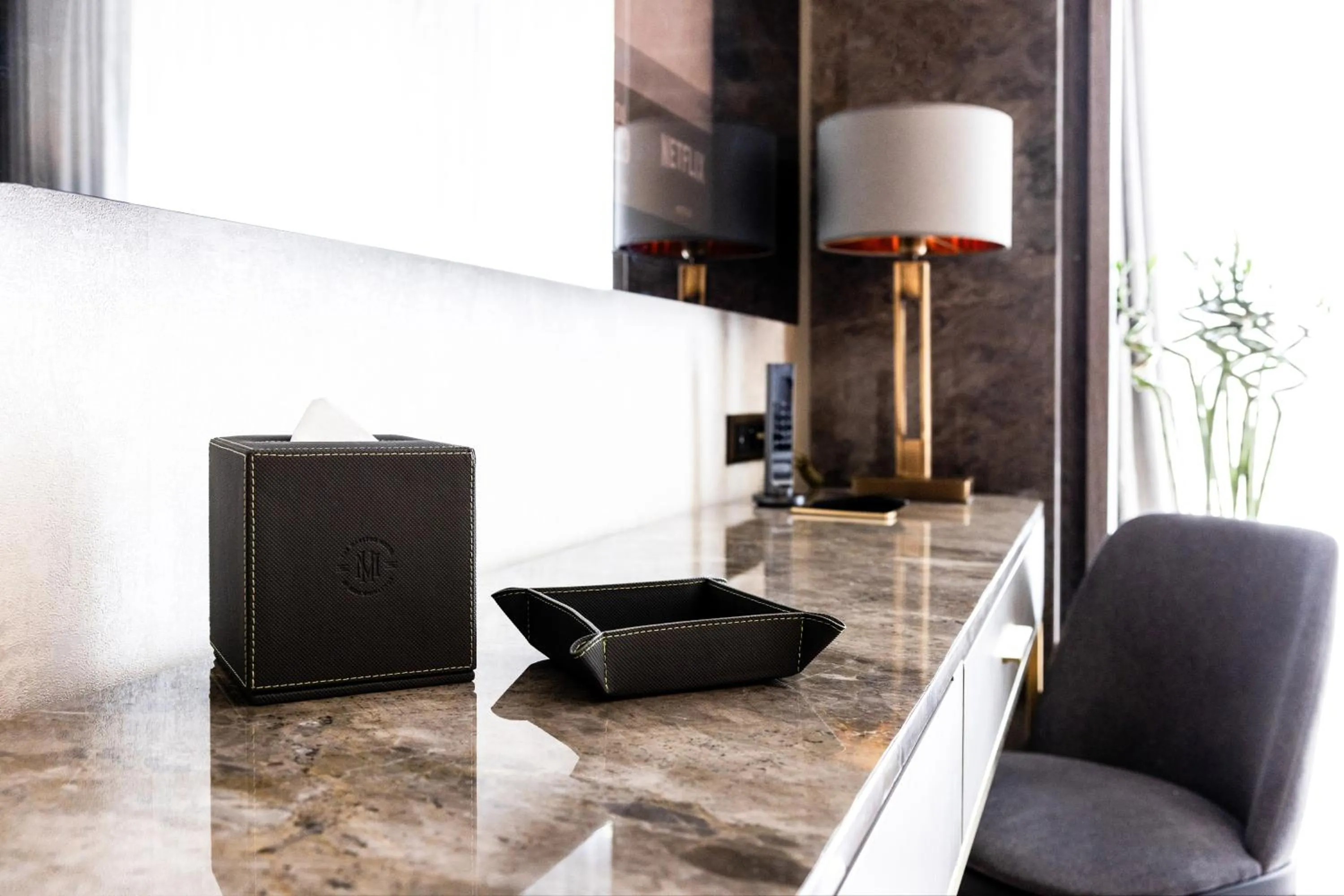 Seating area in The Maestro Hotel